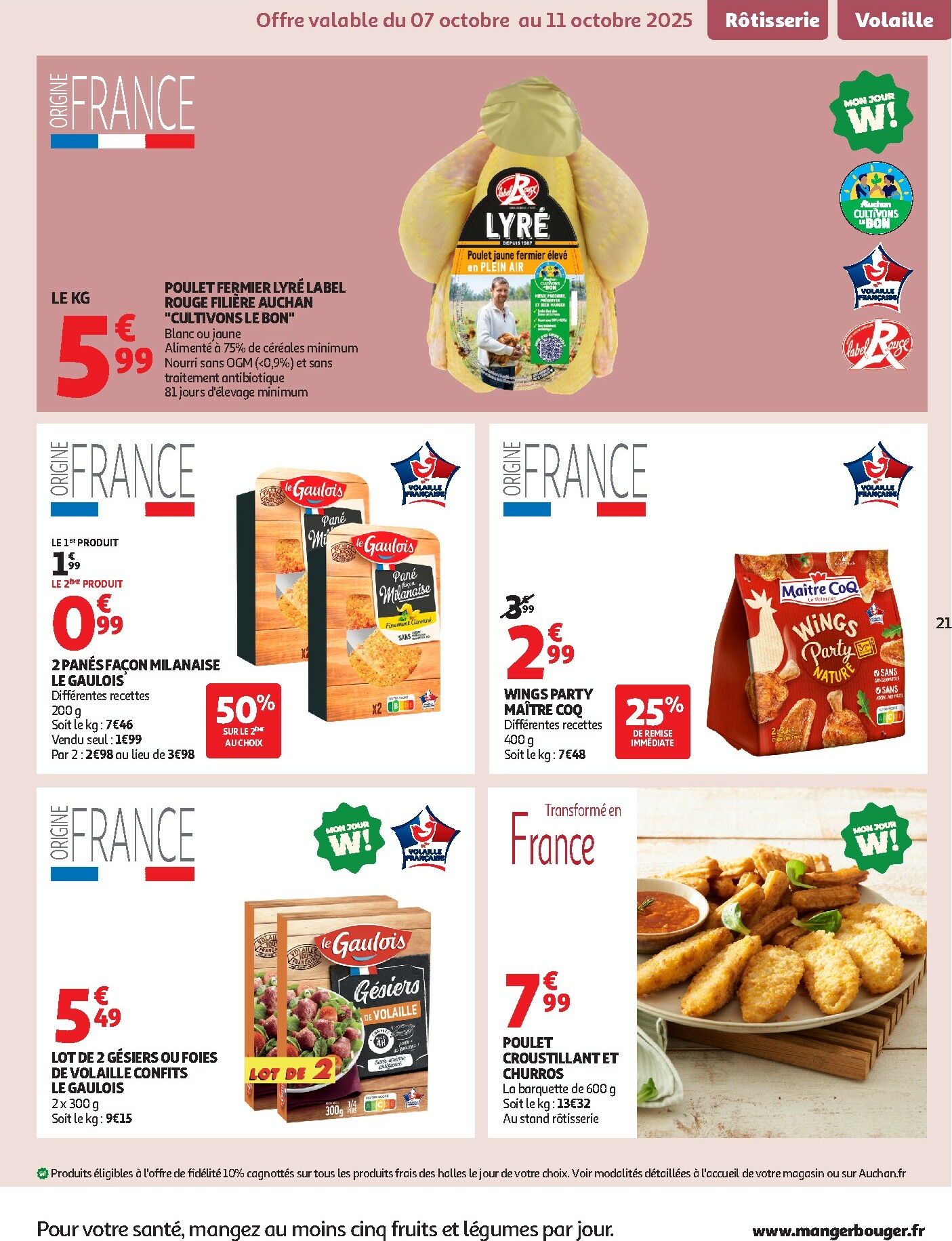 auchan - Catalogue Auchan - Des petits prix pour les grands moments de la journée valable du 07/10 au 19/10 - page: 21