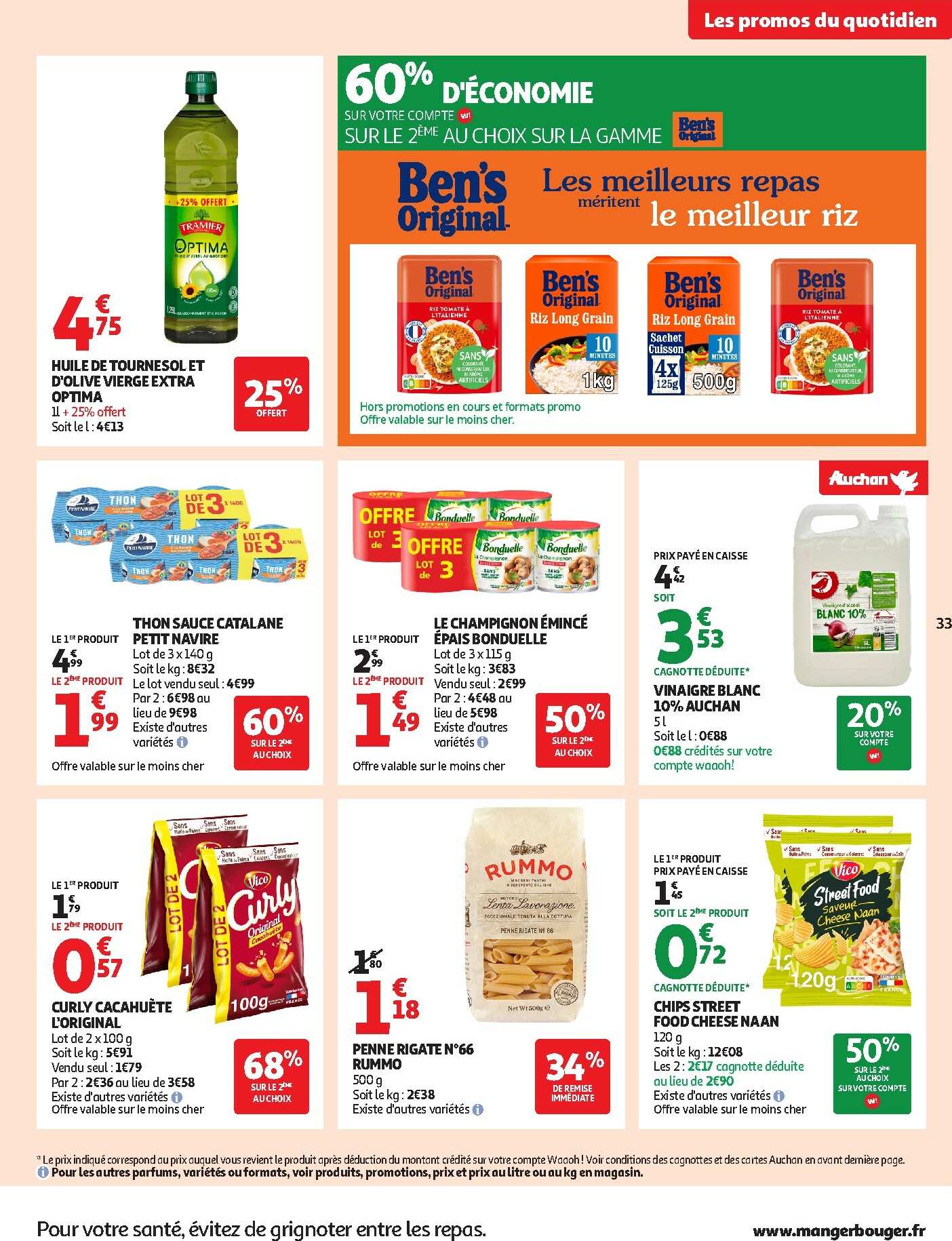 auchan - Catalogue Auchan - Des petits prix pour les grands moments de la journée valable du 07/10 au 19/10 - page: 33