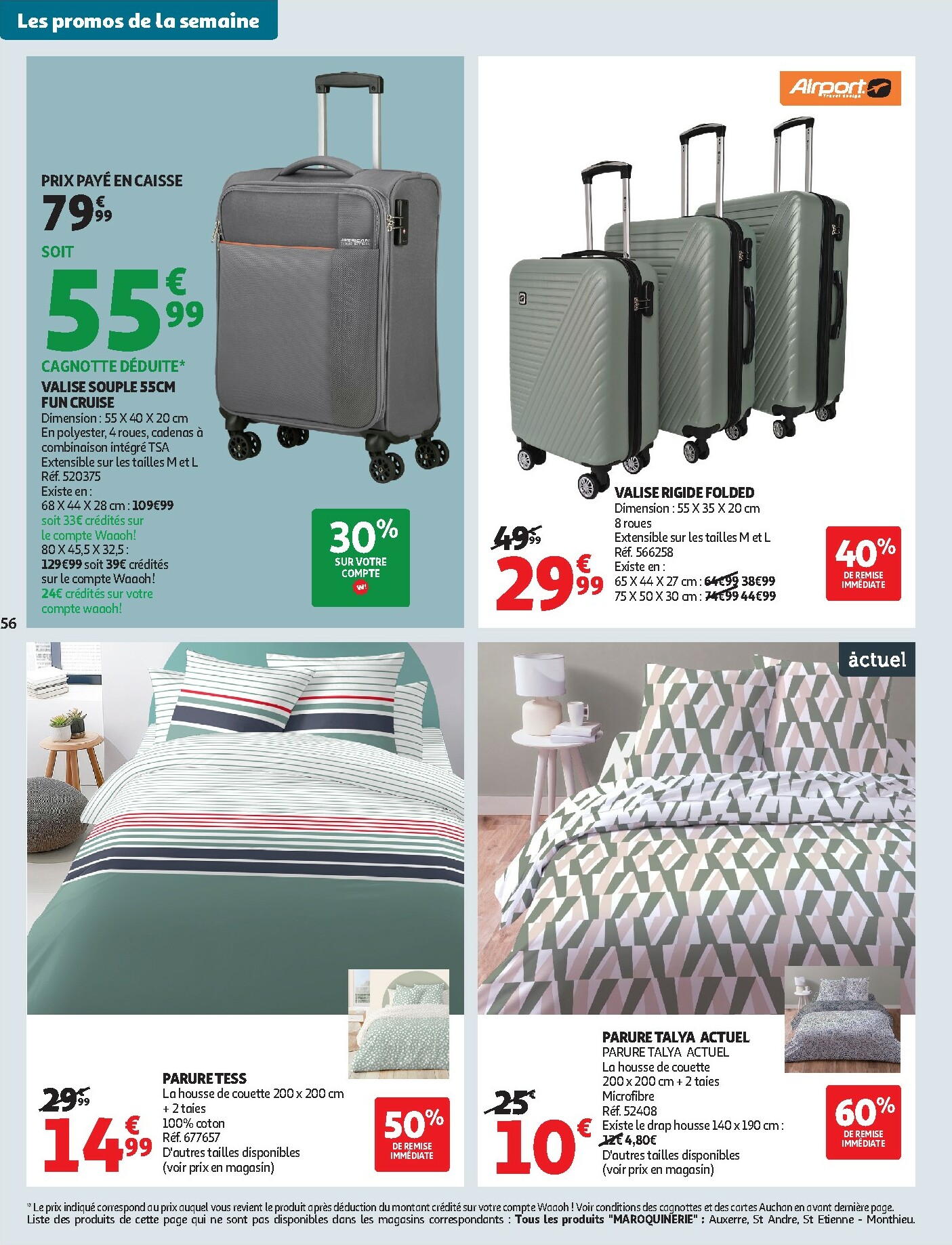 auchan - Catalogue Auchan - Des petits prix pour les grands moments de la journée valable du 07/10 au 19/10 - page: 56