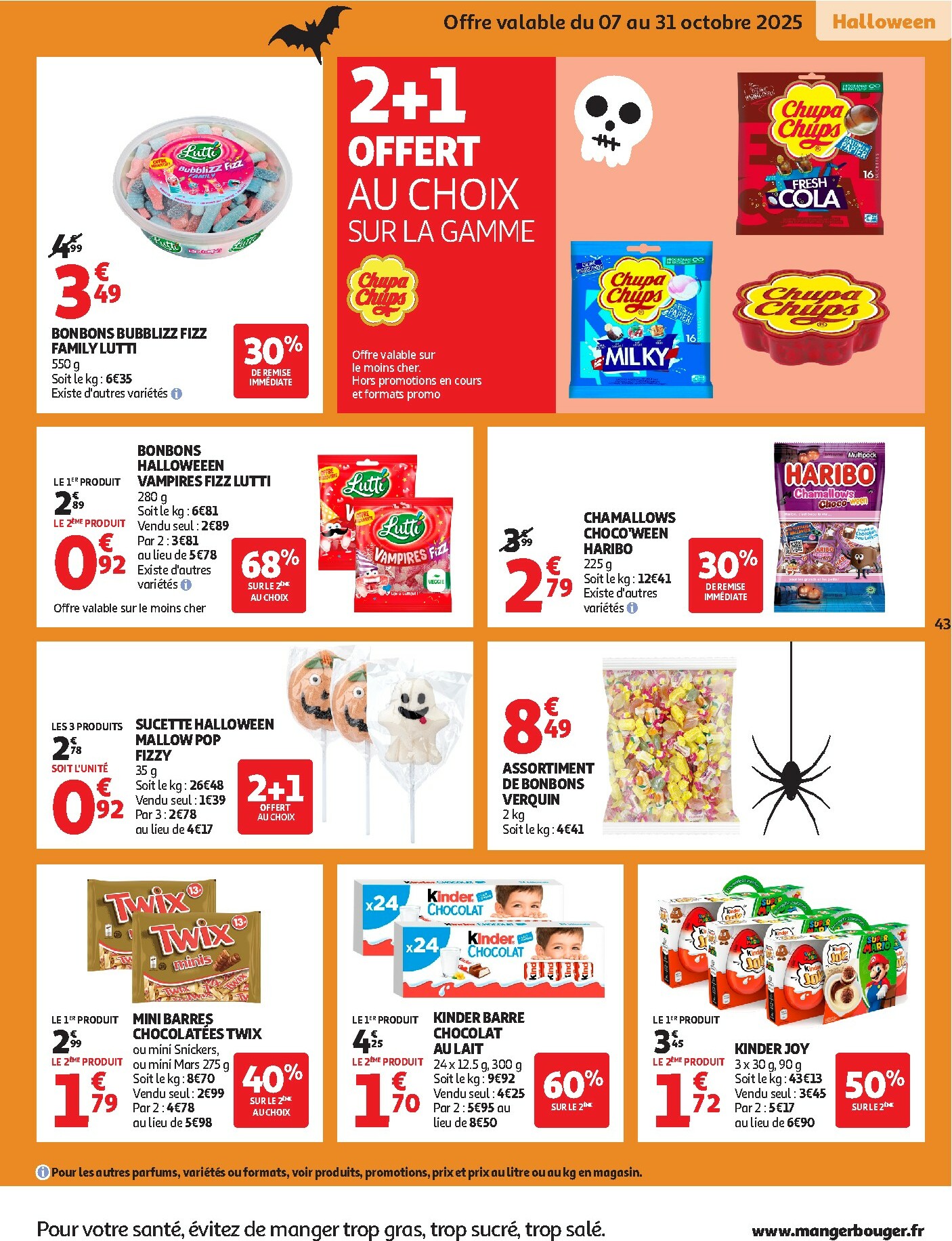 auchan - Catalogue Auchan - Des petits prix pour les grands moments de la journée valable du 07/10 au 19/10 - page: 43