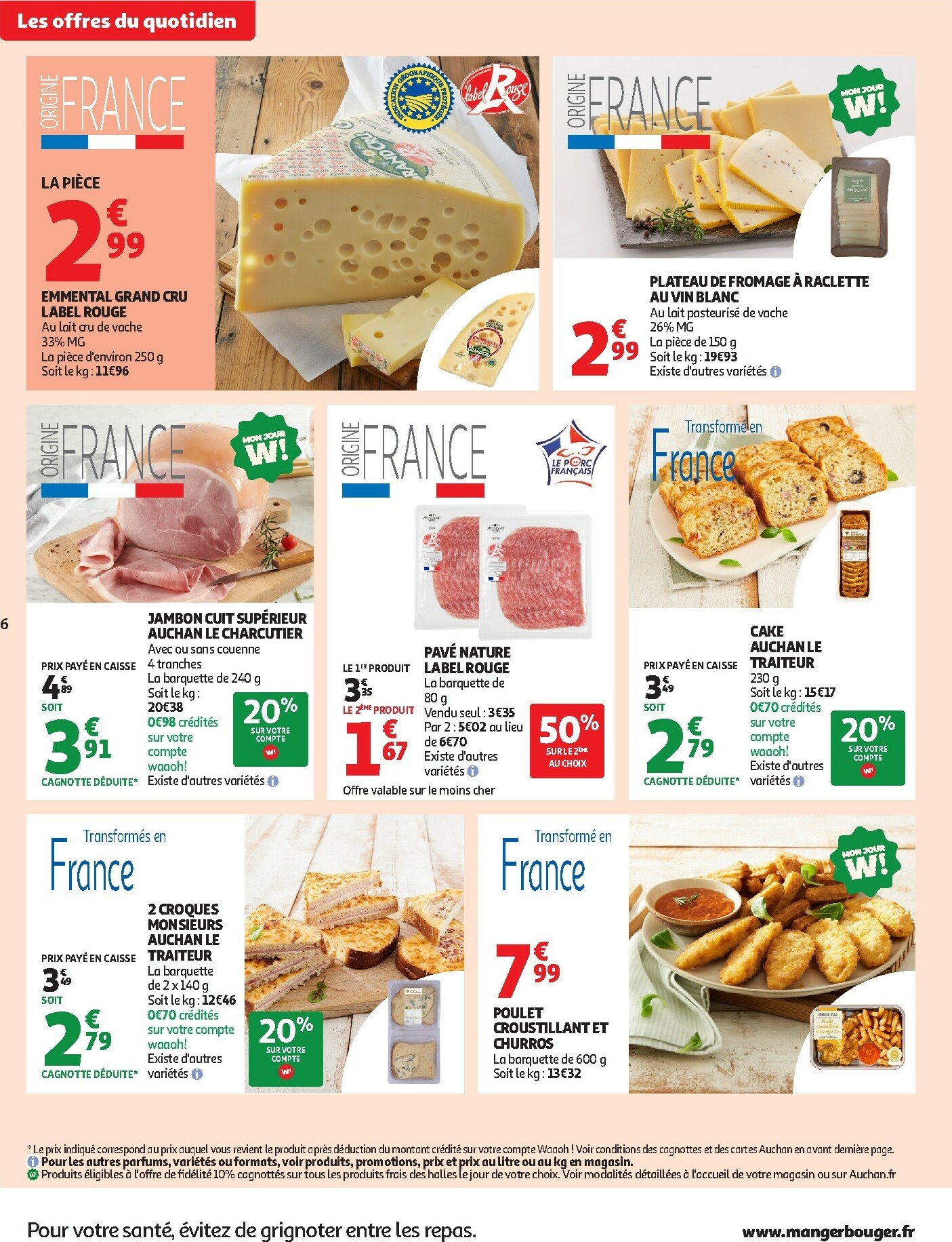 auchan - Catalogue Auchan - Le frais, le bon moins cher valable du 07/10 au 11/10 - page: 6