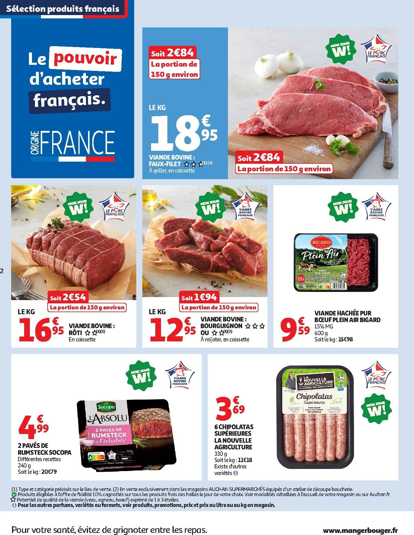 auchan - Catalogue Auchan - Le frais, le bon moins cher valable du 07/10 au 11/10 - page: 2