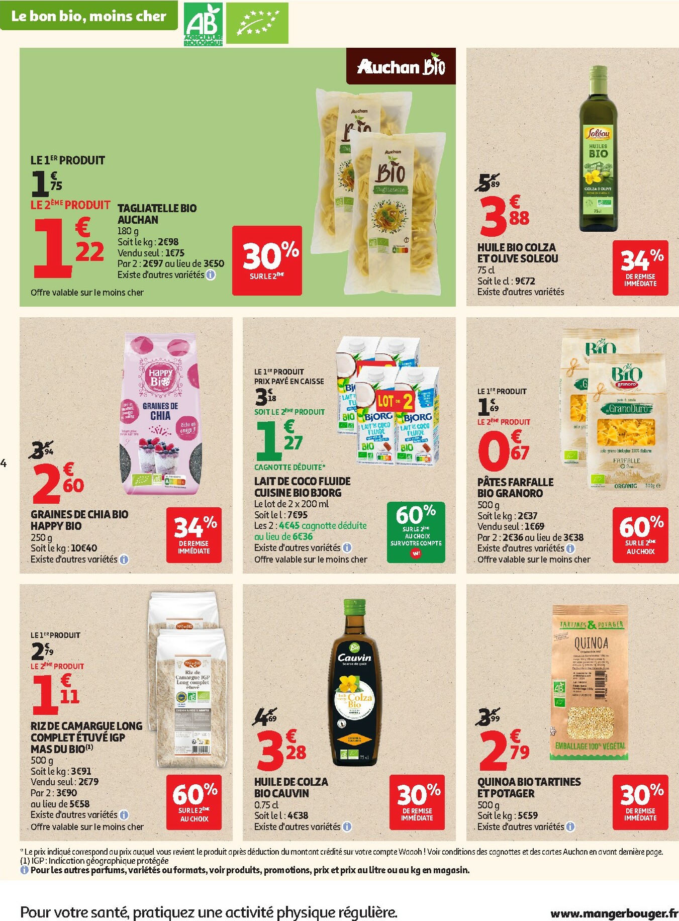 auchan - Catalogue Auchan - Tout le bio à prix sain dans votre super valable du 14/10 au 25/10 - page: 4