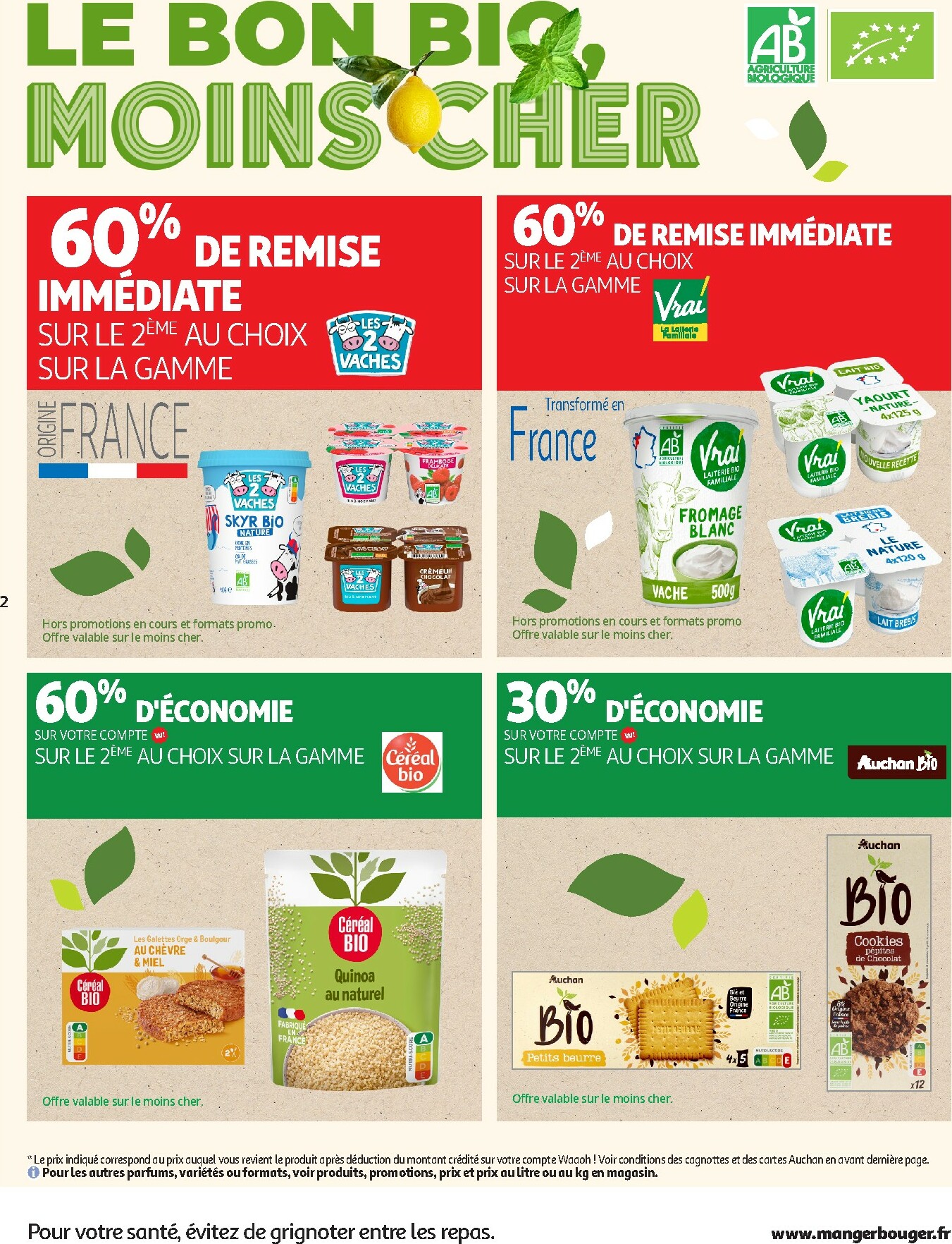 auchan - Catalogue Auchan - Tout le bio à prix sain dans votre super valable du 14/10 au 25/10 - page: 2