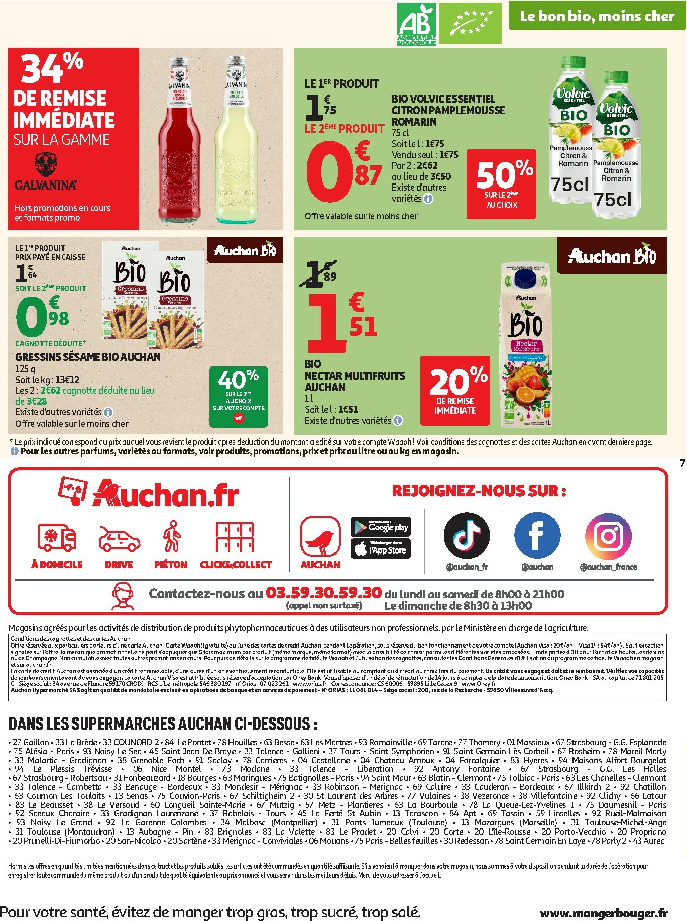 auchan - Catalogue Auchan - Tout le bio à prix sain dans votre super valable du 14/10 au 25/10 - page: 7