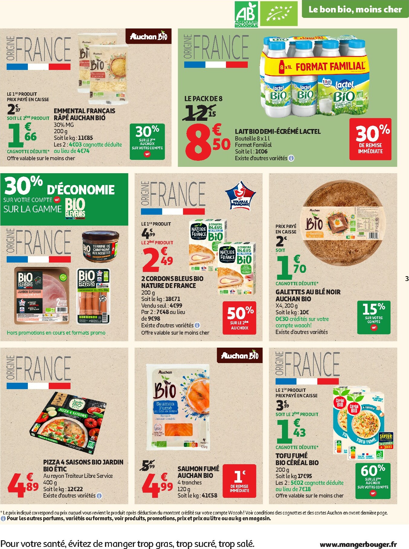 auchan - Catalogue Auchan - Tout le bio à prix sain dans votre super valable du 14/10 au 25/10 - page: 3