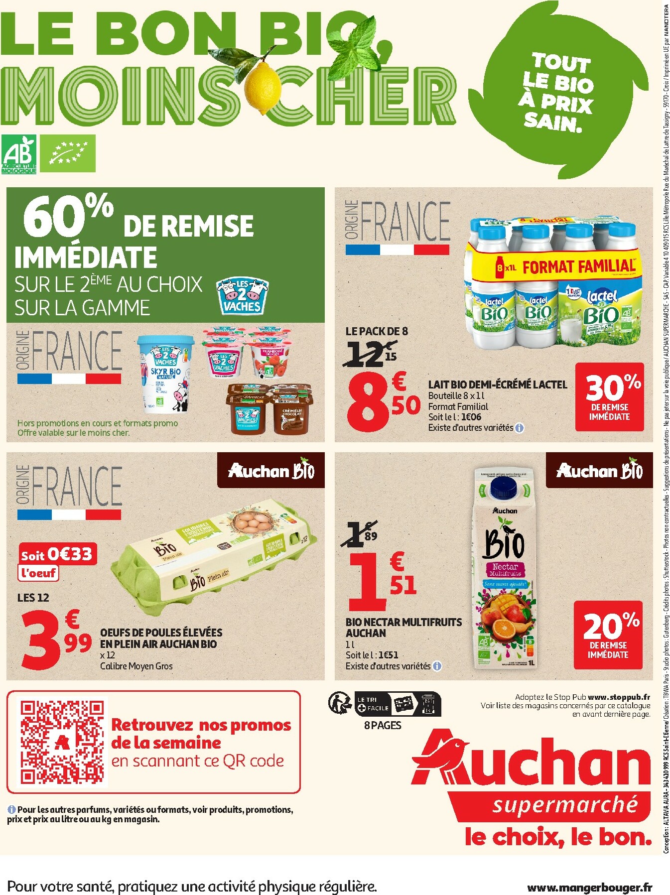 auchan - Catalogue Auchan - Tout le bio à prix sain dans votre super valable du 14/10 au 25/10 - page: 8