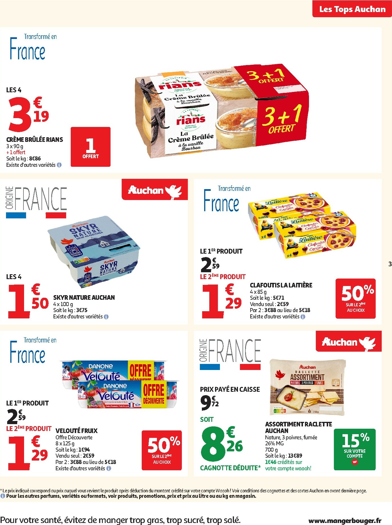auchan - Catalogue Auchan - Des prix aussi bas, c'est le top dans votre super valable du 14/10 au 25/10 - page: 3 auchan - Catalogue Auchan - Des prix aussi bas, c'est le top dans votre super valable du 14/10 au 25/10 - page: 3