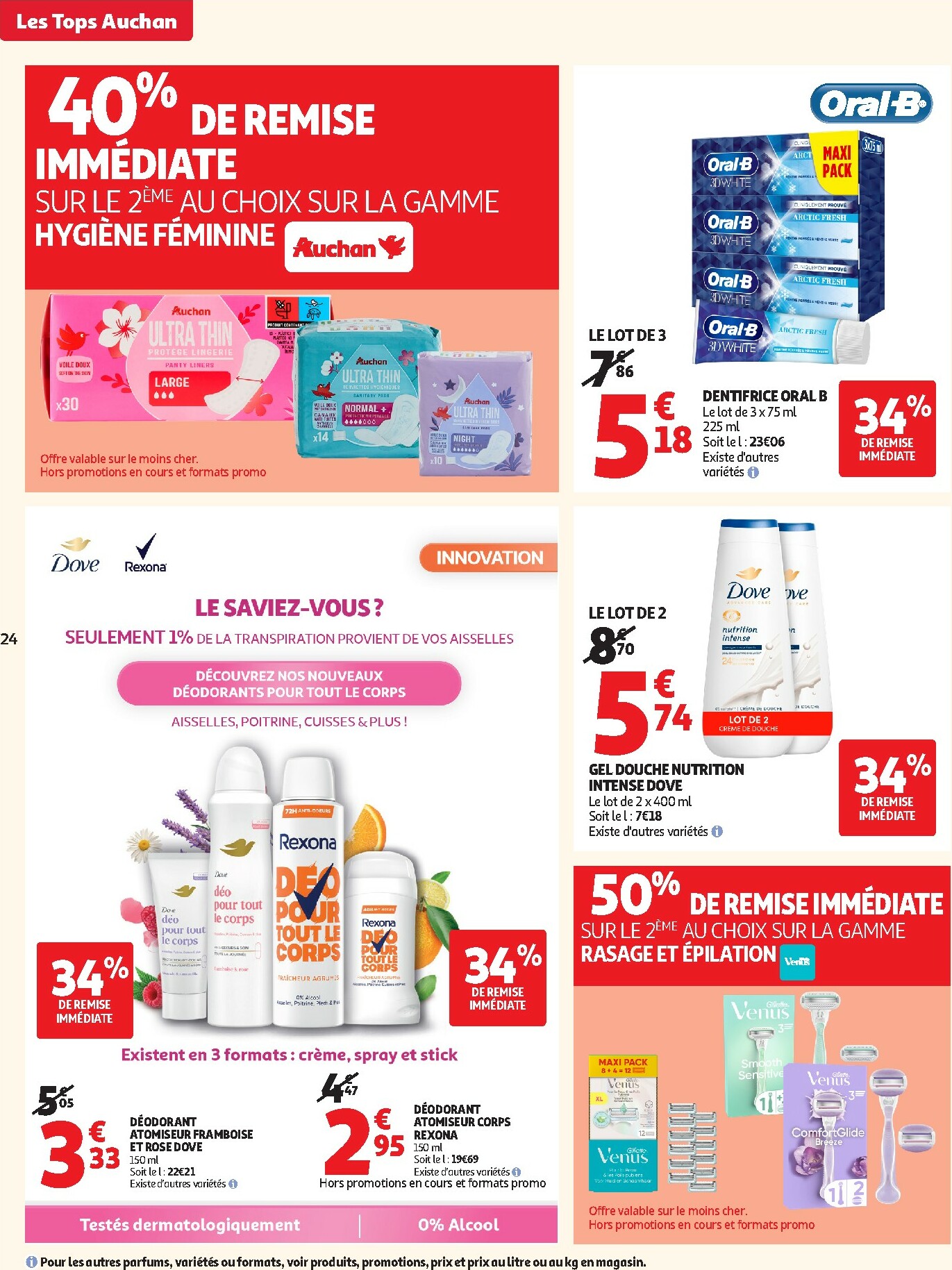 auchan - Catalogue Auchan - Des prix aussi bas, c'est le top dans votre super valable du 14/10 au 25/10 - page: 24 auchan - Catalogue Auchan - Des prix aussi bas, c'est le top dans votre super valable du 14/10 au 25/10 - page: 24