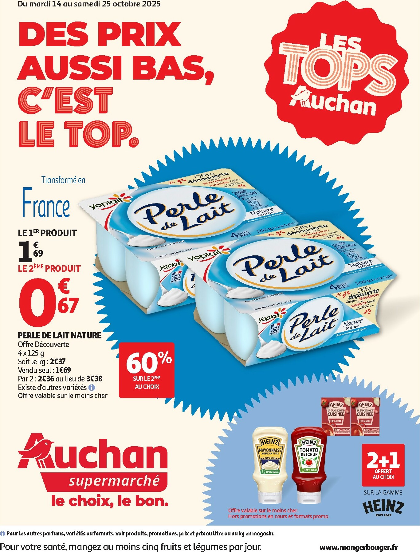 auchan - Catalogue Auchan - Des prix aussi bas, c'est le top dans votre super valable du 14/10 au 25/10