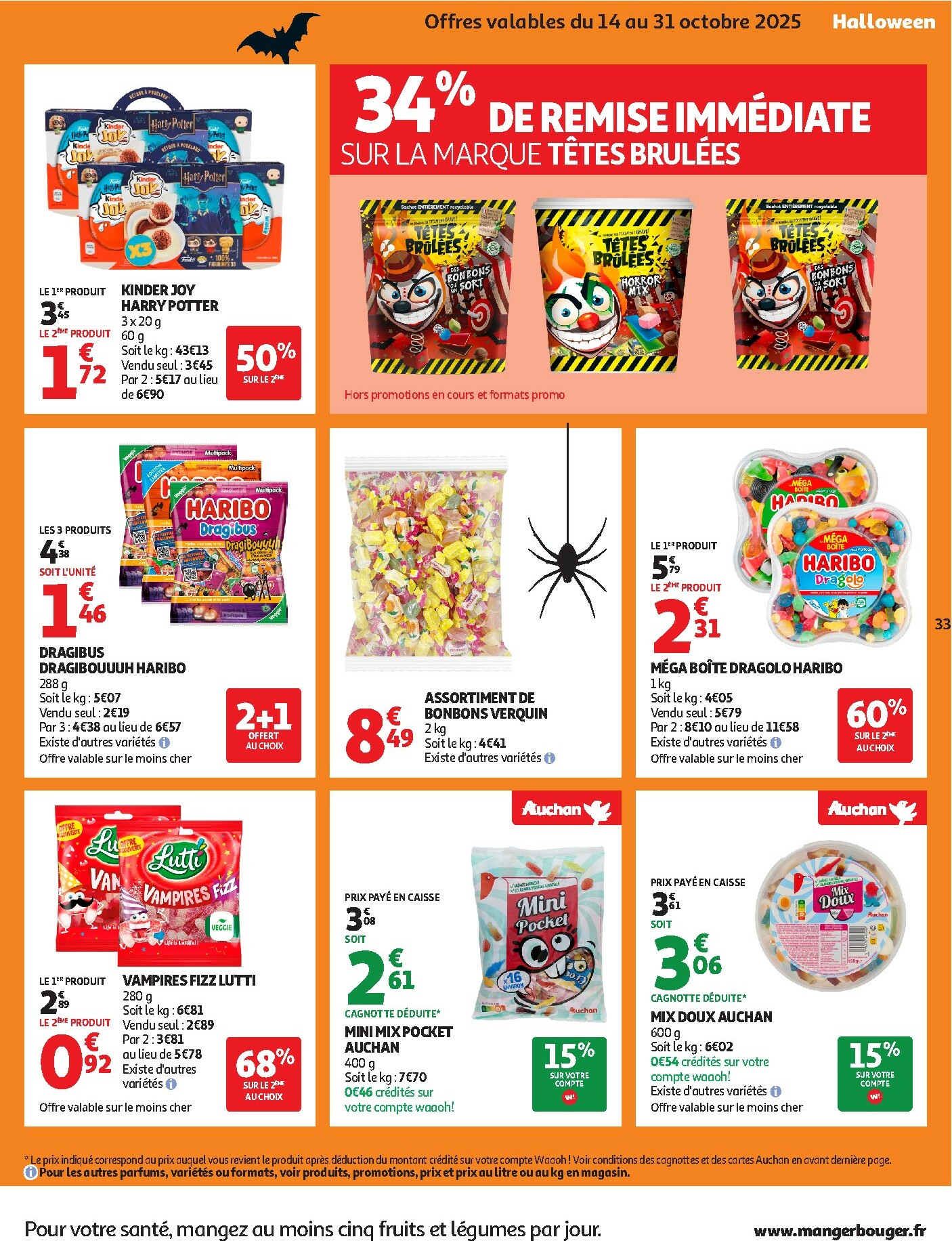 auchan - Catalogue Auchan - Des prix aussi bas, c'est le top dans votre super valable du 14/10 au 25/10 - page: 33 auchan - Catalogue Auchan - Des prix aussi bas, c'est le top dans votre super valable du 14/10 au 25/10 - page: 33