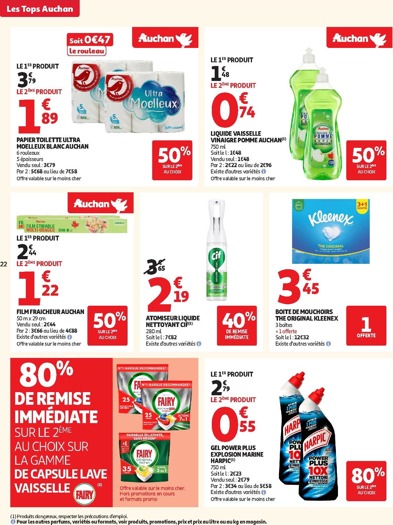 auchan - Catalogue Auchan - Des prix aussi bas, c'est le top dans votre super valable du 14/10 au 25/10 - page: 22 auchan - Catalogue Auchan - Des prix aussi bas, c'est le top dans votre super valable du 14/10 au 25/10 - page: 22