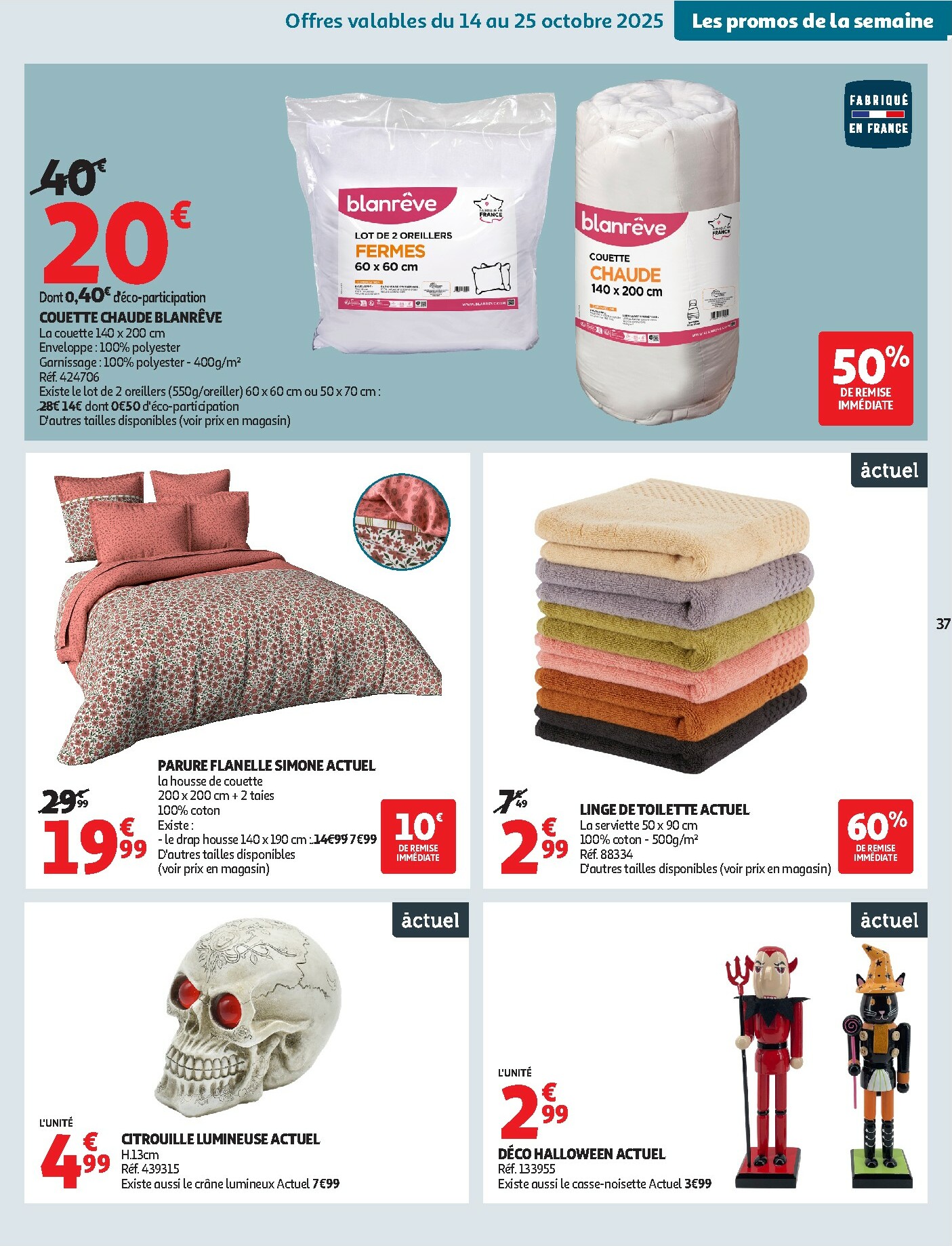 auchan - Catalogue Auchan - Des prix aussi bas, c'est le top dans votre super valable du 14/10 au 25/10 - page: 37 auchan - Catalogue Auchan - Des prix aussi bas, c'est le top dans votre super valable du 14/10 au 25/10 - page: 37