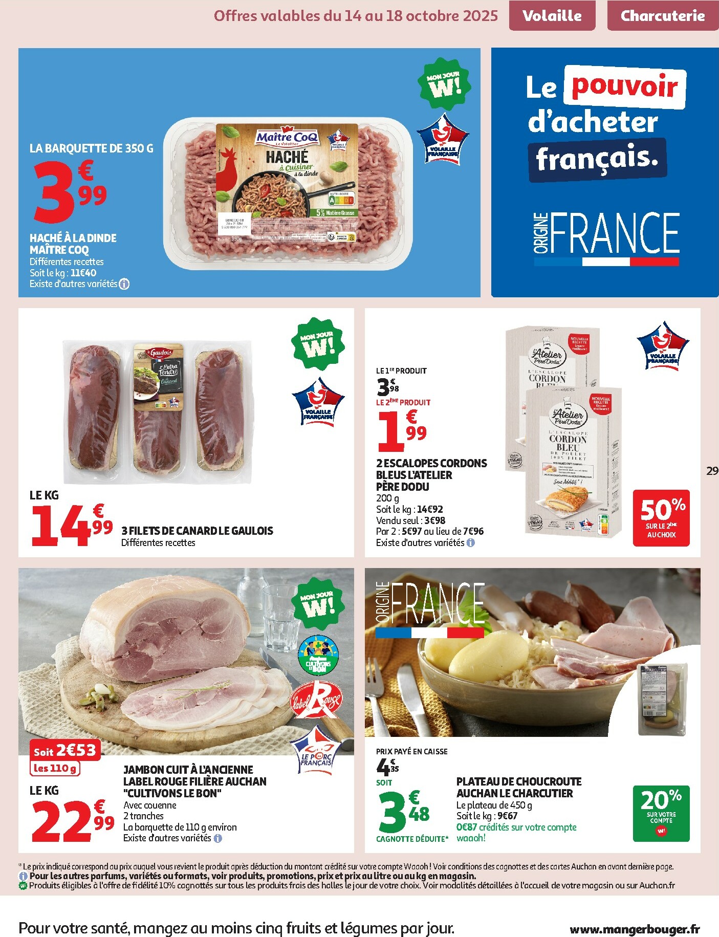 auchan - Catalogue Auchan - Des prix aussi bas, c'est le top dans votre super valable du 14/10 au 25/10 - page: 29 auchan - Catalogue Auchan - Des prix aussi bas, c'est le top dans votre super valable du 14/10 au 25/10 - page: 29