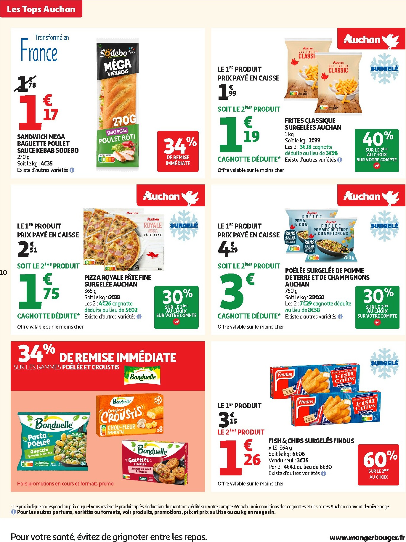 auchan - Catalogue Auchan - Des prix aussi bas, c'est le top dans votre super valable du 14/10 au 25/10 - page: 10 auchan - Catalogue Auchan - Des prix aussi bas, c'est le top dans votre super valable du 14/10 au 25/10 - page: 10