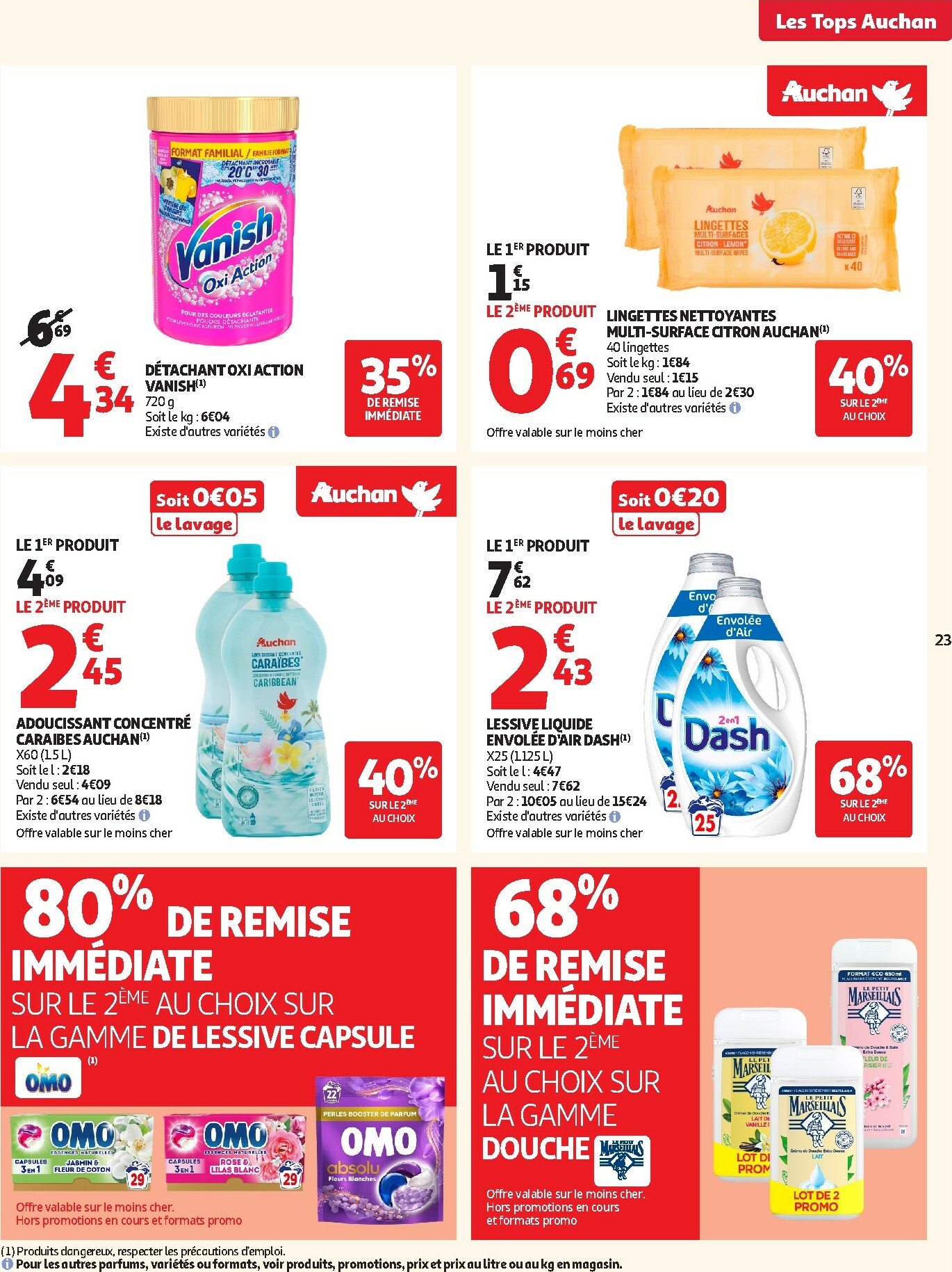 auchan - Catalogue Auchan - Des prix aussi bas, c'est le top dans votre super valable du 14/10 au 25/10 - page: 23 auchan - Catalogue Auchan - Des prix aussi bas, c'est le top dans votre super valable du 14/10 au 25/10 - page: 23