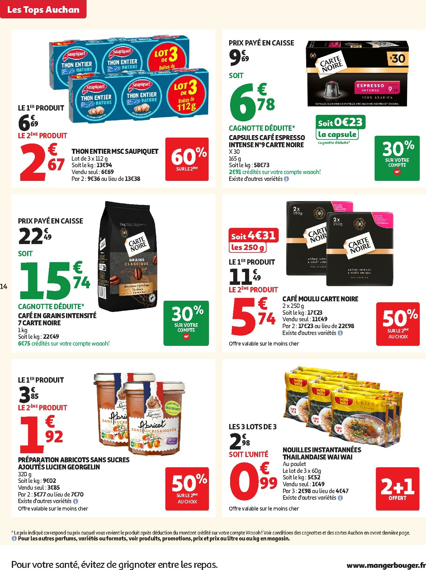 auchan - Catalogue Auchan - Des prix aussi bas, c'est le top dans votre super valable du 14/10 au 25/10 - page: 14 auchan - Catalogue Auchan - Des prix aussi bas, c'est le top dans votre super valable du 14/10 au 25/10 - page: 14
