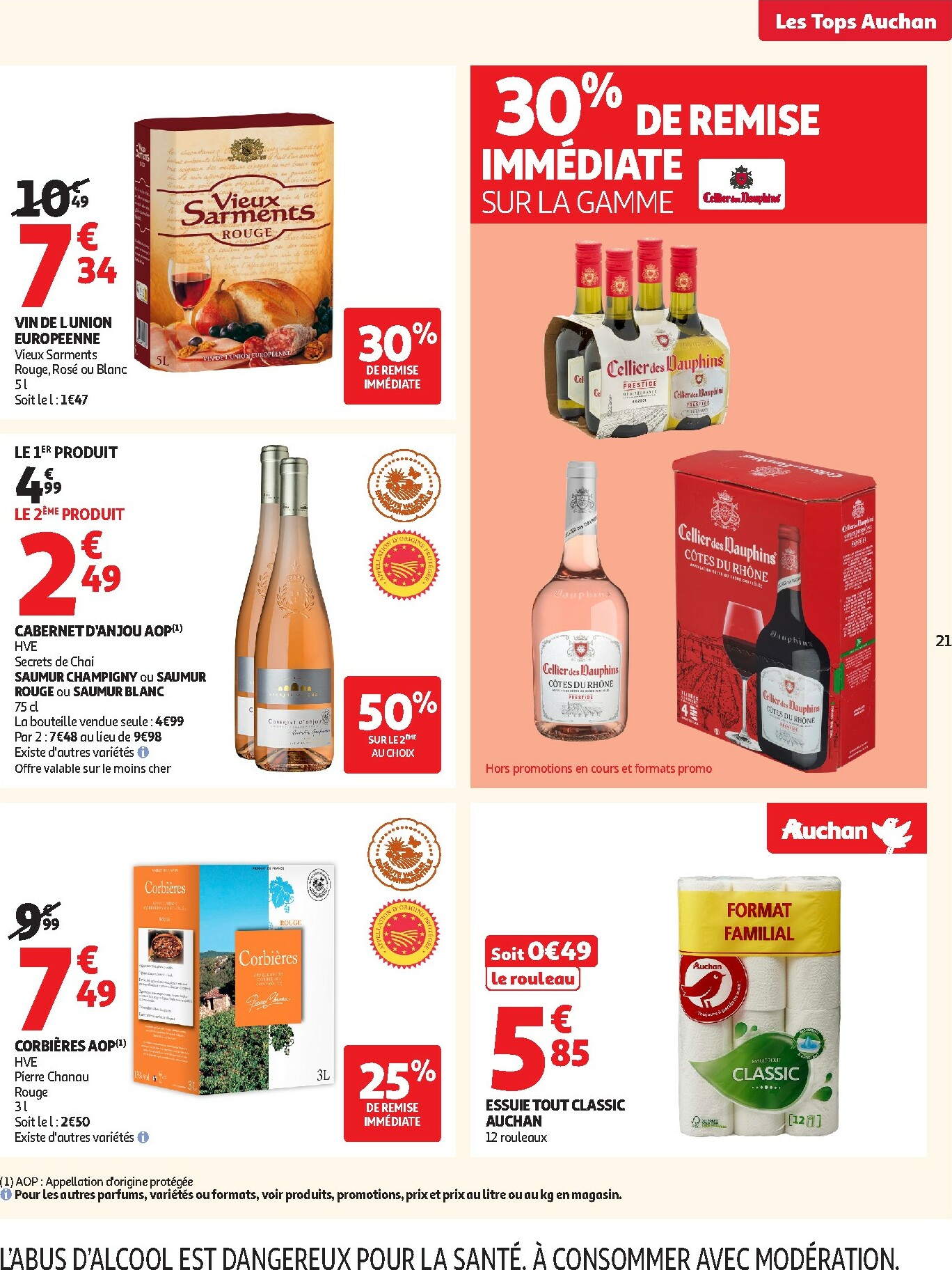 auchan - Catalogue Auchan - Des prix aussi bas, c'est le top dans votre super valable du 14/10 au 25/10 - page: 21 auchan - Catalogue Auchan - Des prix aussi bas, c'est le top dans votre super valable du 14/10 au 25/10 - page: 21