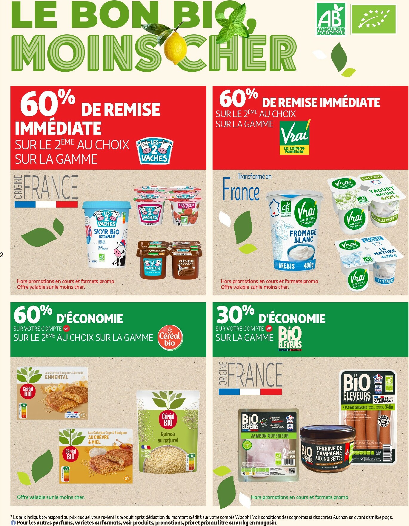 auchan - Catalogue Auchan - Tout le bio à prix sain valable du 14/10 au 26/10 - page: 2
