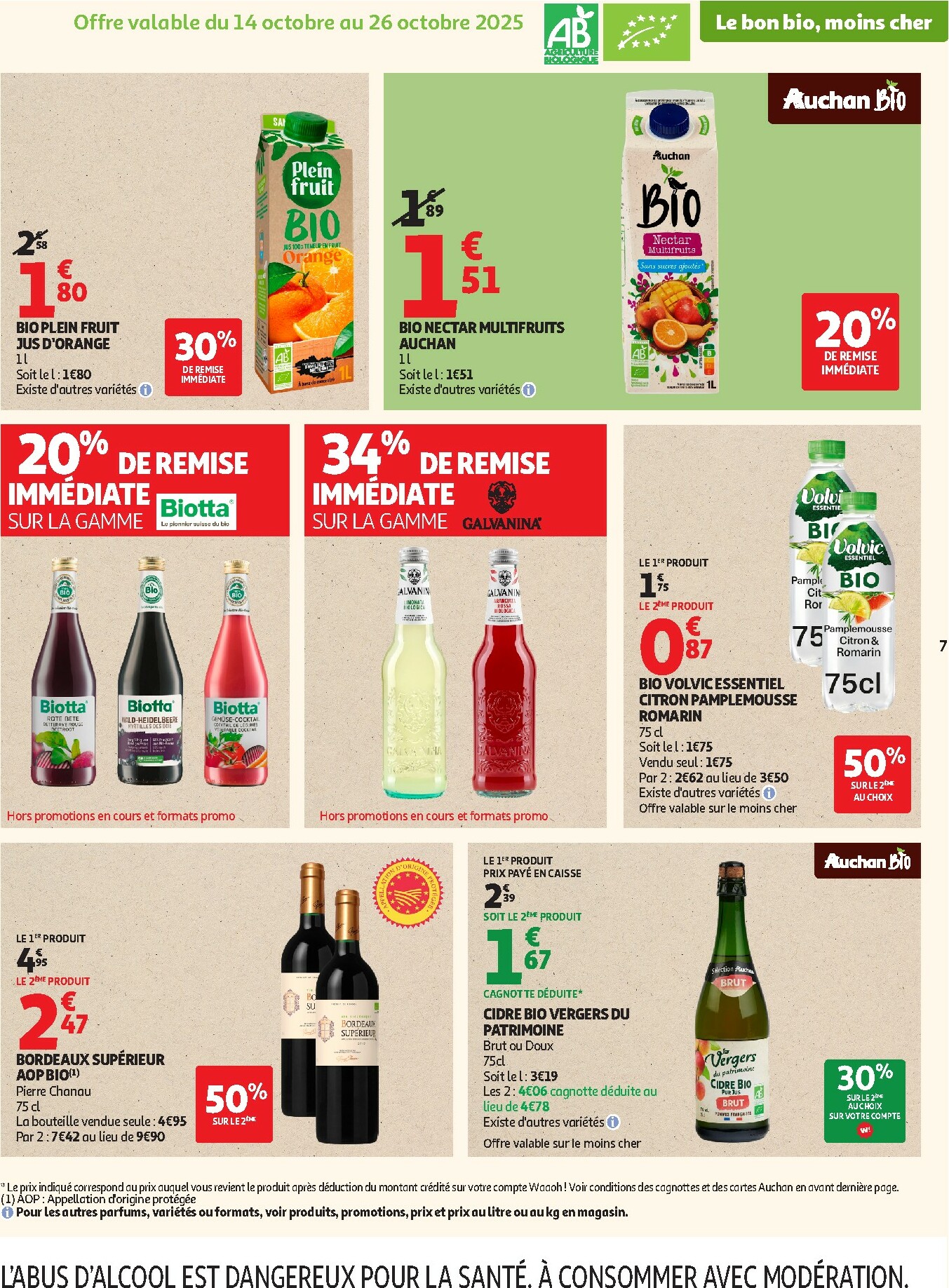 auchan - Catalogue Auchan - Tout le bio à prix sain valable du 14/10 au 26/10 - page: 7