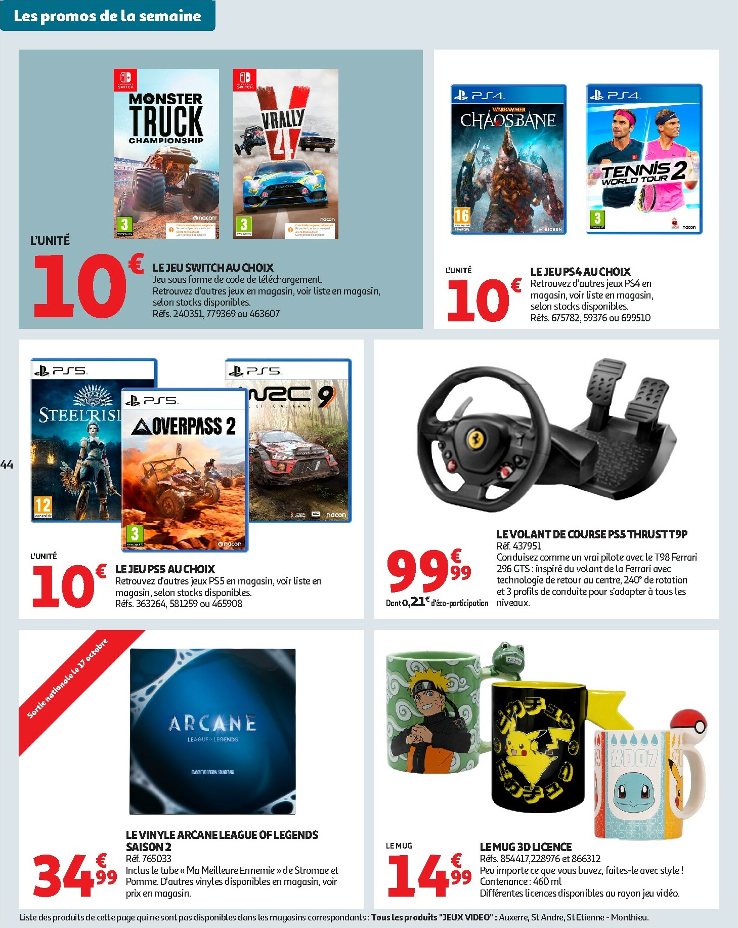 auchan - Catalogue Auchan - Des prix aussi bas, c'est le top valable du 14/10 au 26/10 - page: 44 auchan - Catalogue Auchan - Des prix aussi bas, c'est le top valable du 14/10 au 26/10 - page: 44