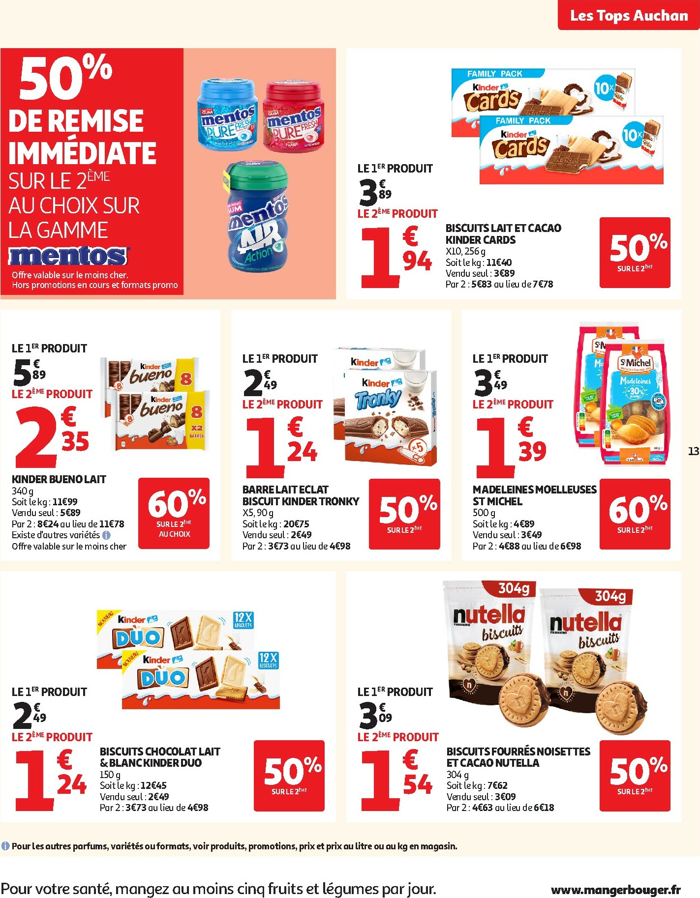 auchan - Catalogue Auchan - Des prix aussi bas, c'est le top valable du 14/10 au 26/10 - page: 13 auchan - Catalogue Auchan - Des prix aussi bas, c'est le top valable du 14/10 au 26/10 - page: 13