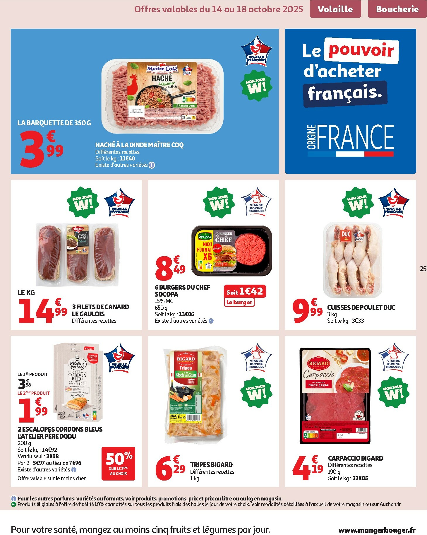 auchan - Catalogue Auchan - Des prix aussi bas, c'est le top valable du 14/10 au 26/10 - page: 25 auchan - Catalogue Auchan - Des prix aussi bas, c'est le top valable du 14/10 au 26/10 - page: 25