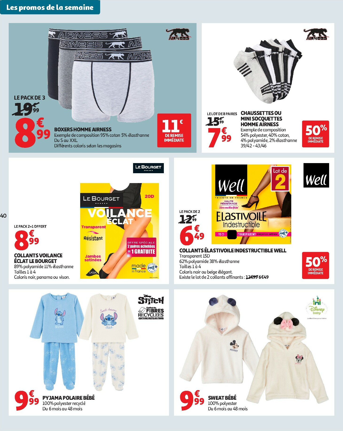 auchan - Catalogue Auchan - Des prix aussi bas, c'est le top valable du 14/10 au 26/10 - page: 40 auchan - Catalogue Auchan - Des prix aussi bas, c'est le top valable du 14/10 au 26/10 - page: 40