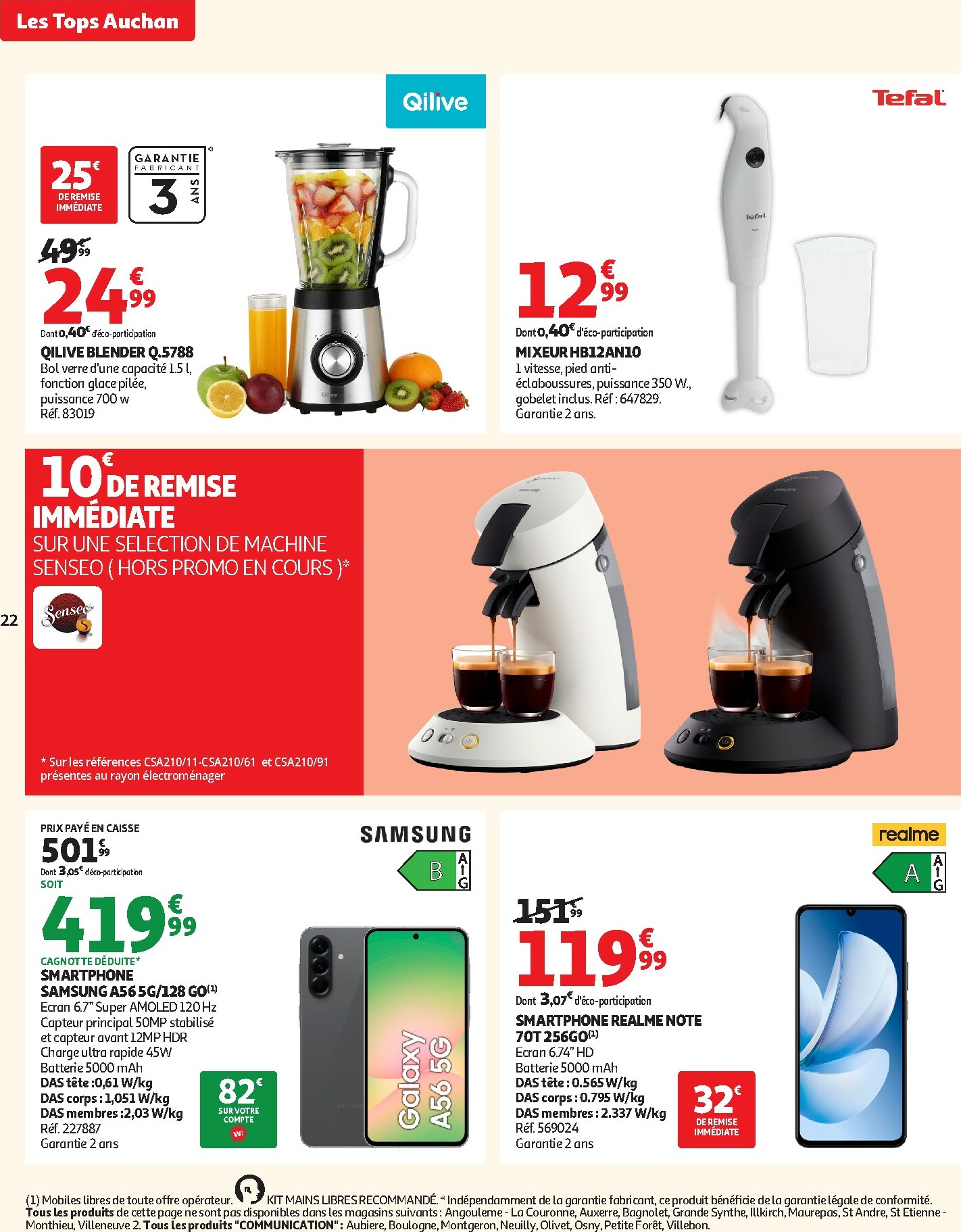 auchan - Catalogue Auchan - Des prix aussi bas, c'est le top valable du 14/10 au 26/10 - page: 22 auchan - Catalogue Auchan - Des prix aussi bas, c'est le top valable du 14/10 au 26/10 - page: 22
