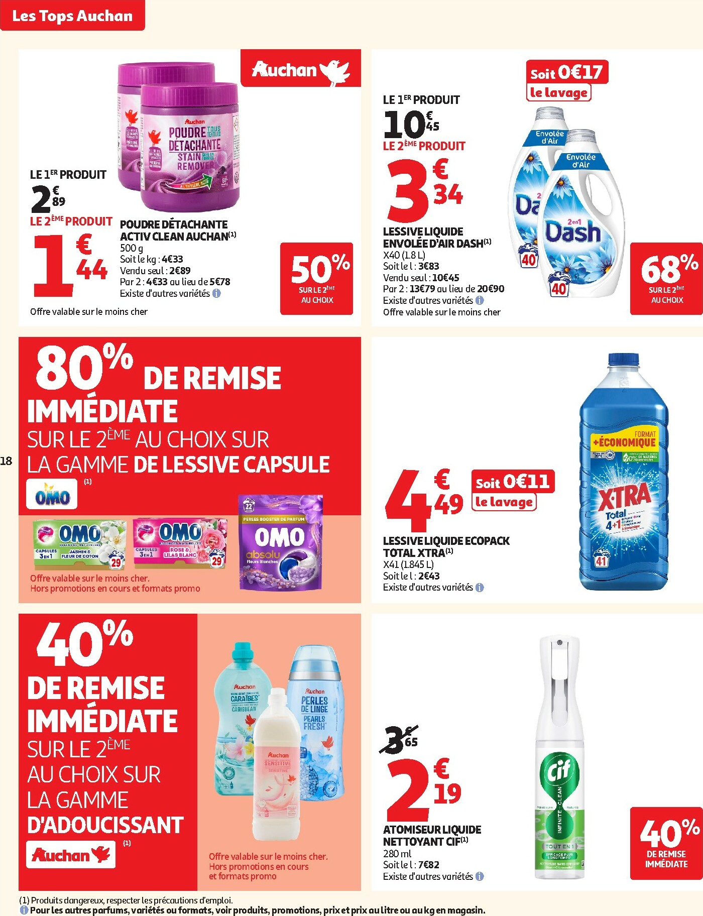 auchan - Catalogue Auchan - Des prix aussi bas, c'est le top valable du 14/10 au 26/10 - page: 18 auchan - Catalogue Auchan - Des prix aussi bas, c'est le top valable du 14/10 au 26/10 - page: 18