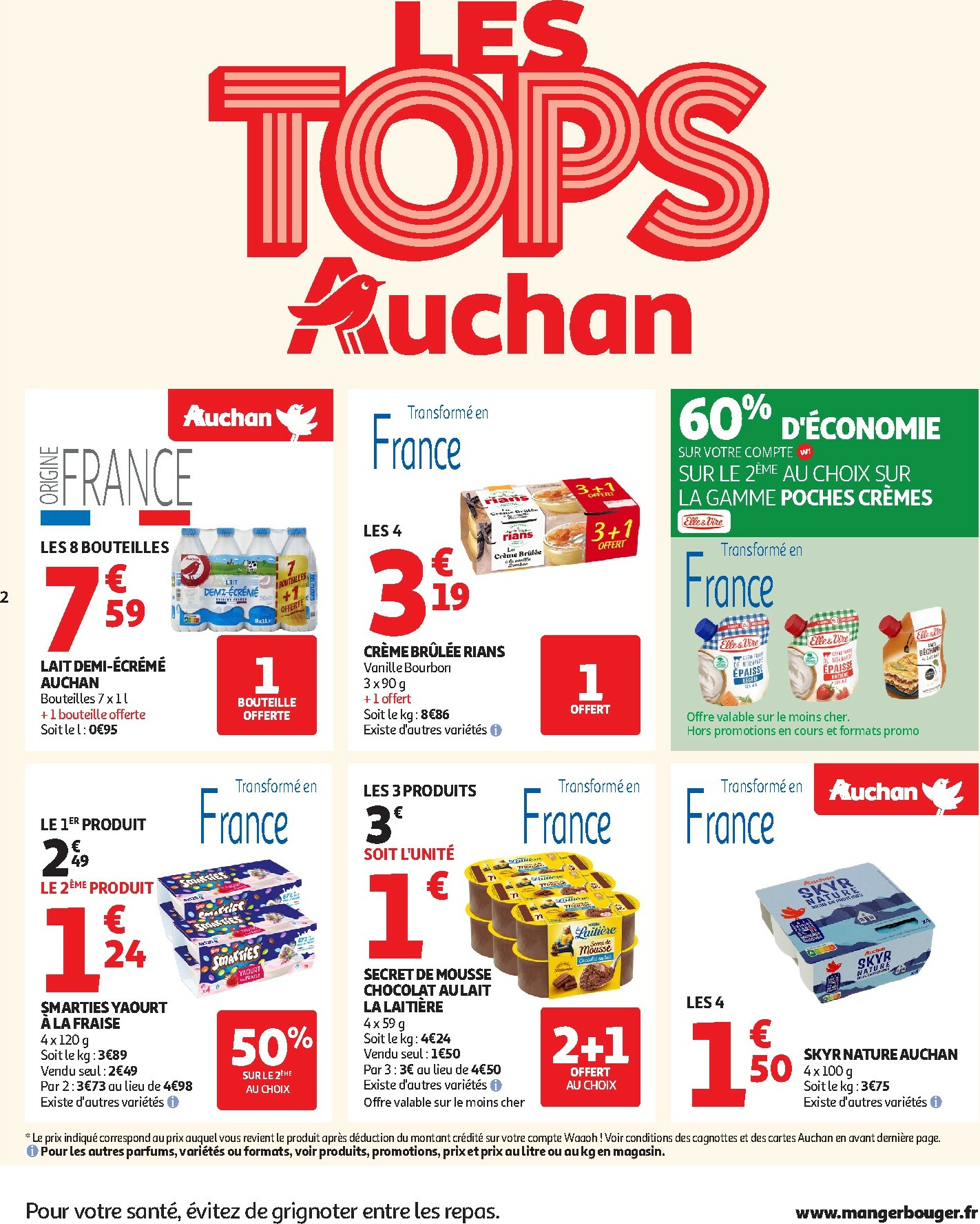 auchan - Catalogue Auchan - Des prix aussi bas, c'est le top valable du 14/10 au 26/10 - page: 2 auchan - Catalogue Auchan - Des prix aussi bas, c'est le top valable du 14/10 au 26/10 - page: 2