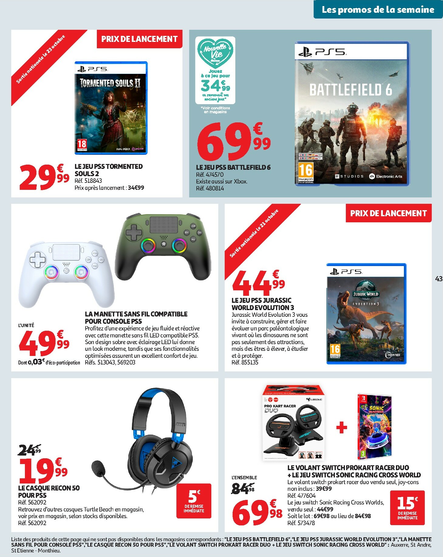 auchan - Catalogue Auchan - Des prix aussi bas, c'est le top valable du 14/10 au 26/10 - page: 43 auchan - Catalogue Auchan - Des prix aussi bas, c'est le top valable du 14/10 au 26/10 - page: 43