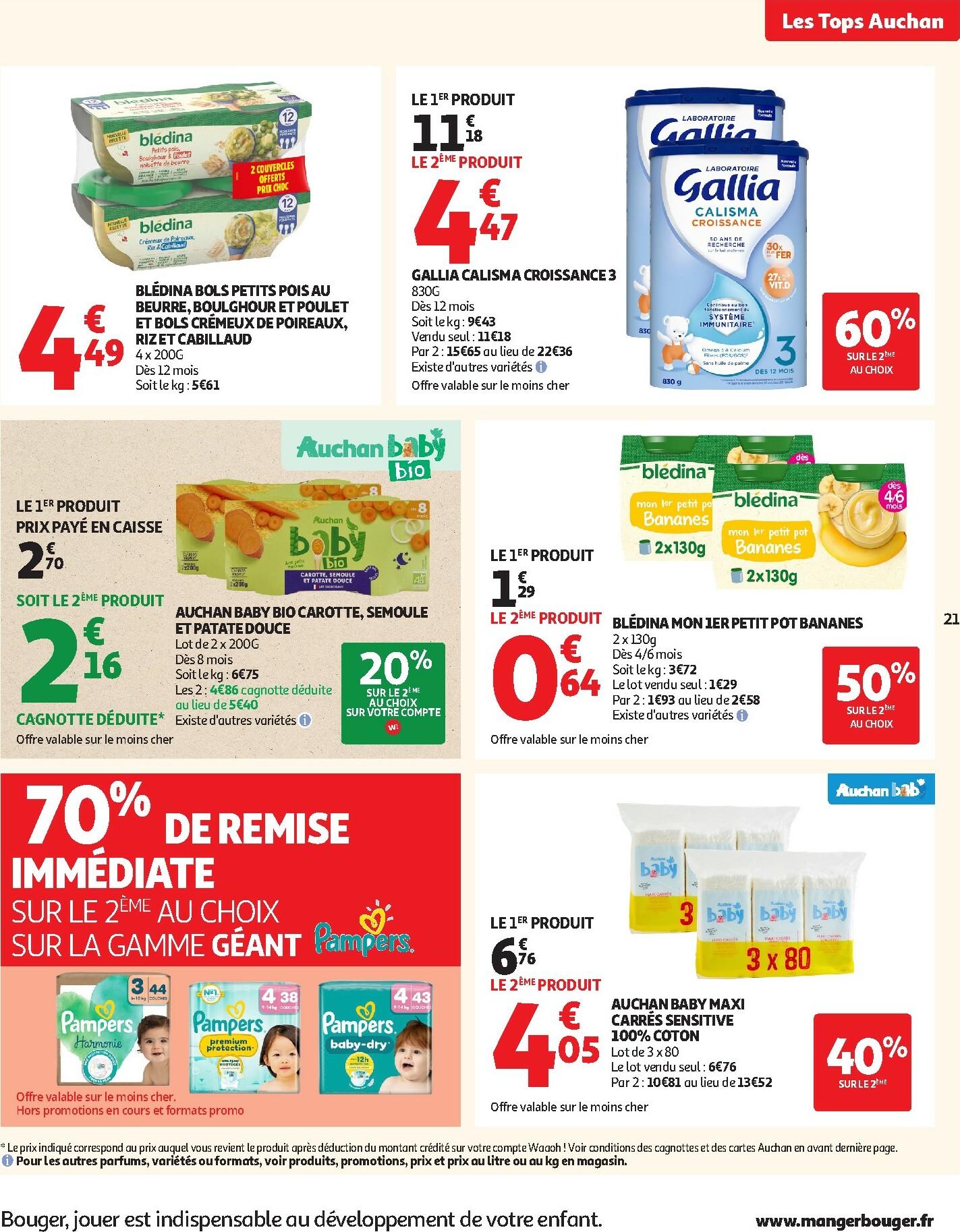 auchan - Catalogue Auchan - Des prix aussi bas, c'est le top valable du 14/10 au 26/10 - page: 21 auchan - Catalogue Auchan - Des prix aussi bas, c'est le top valable du 14/10 au 26/10 - page: 21