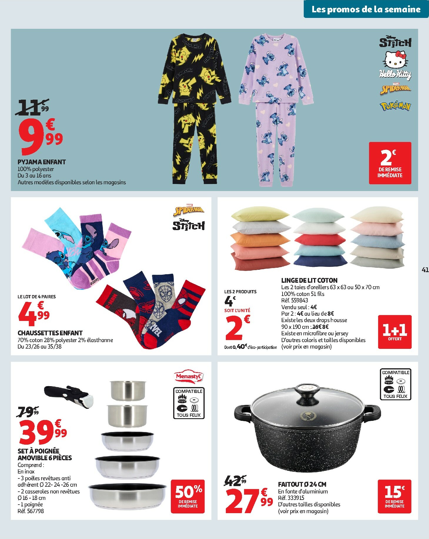 auchan - Catalogue Auchan - Des prix aussi bas, c'est le top valable du 14/10 au 26/10 - page: 41 auchan - Catalogue Auchan - Des prix aussi bas, c'est le top valable du 14/10 au 26/10 - page: 41