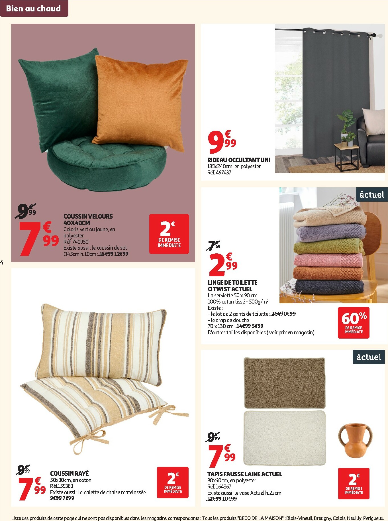 auchan - Catalogue Auchan - Bien au chaud : une couette à ce prix, c'est le rêve valable du 21/10 au 02/11 - page: 4