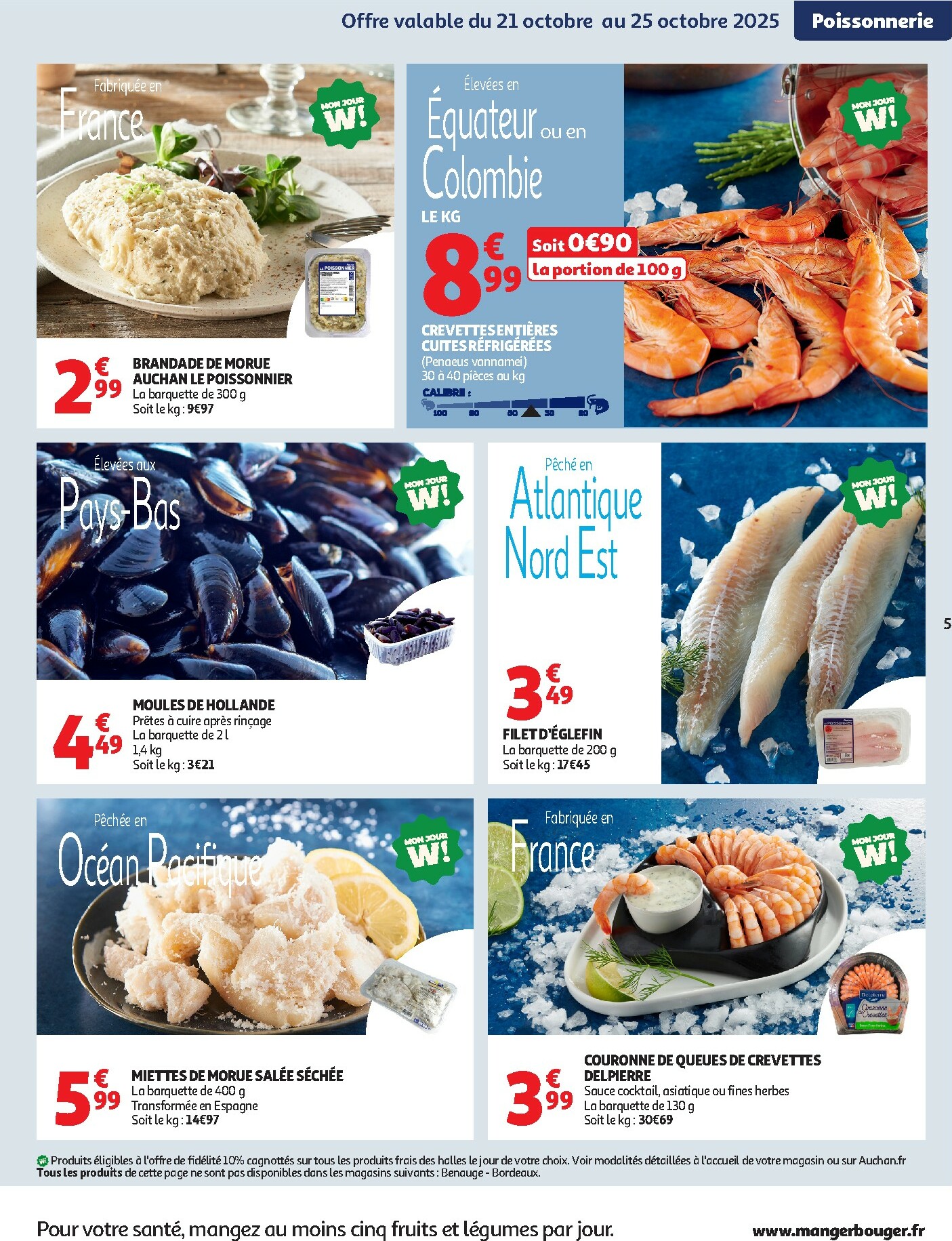 auchan - Catalogue Auchan Supermarché - Le frais, le bon moins cher valable du 21/10 au 02/11 - page: 5