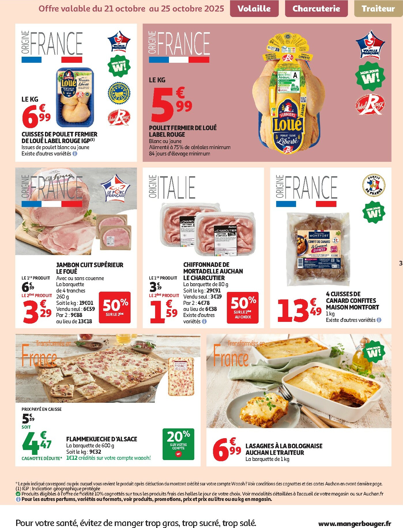 auchan - Catalogue Auchan Supermarché - Le frais, le bon moins cher valable du 21/10 au 02/11 - page: 3