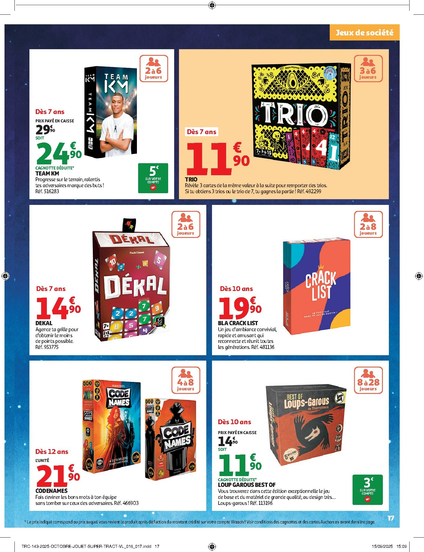 auchan - Catalogue Auchan Supermarché - La fabuleuse mission de Noël dans votre super valable du 28/10 au 07/12 - page: 17