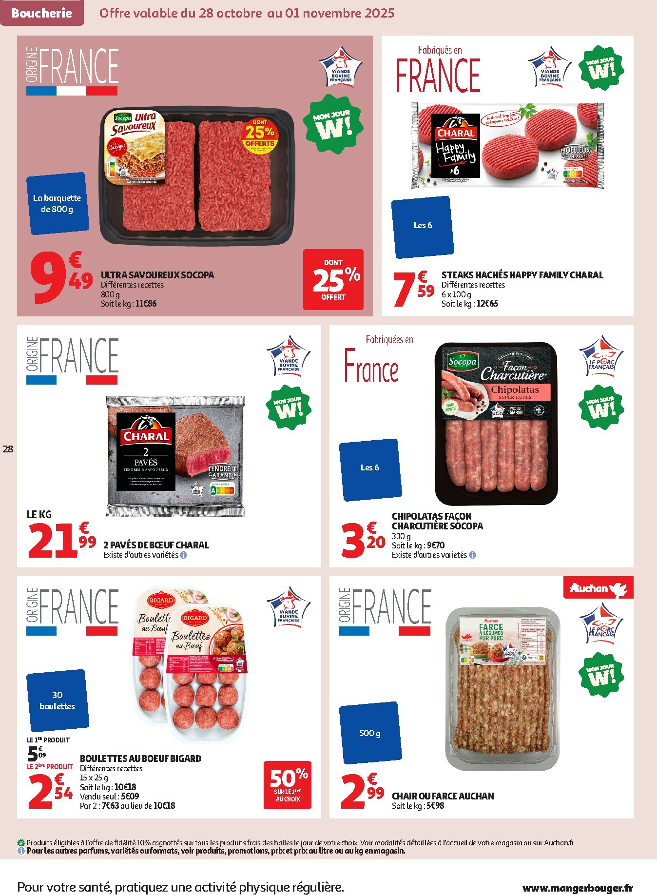 auchan - Catalogue Auchan Supermarché - C'est parti pour les 25 JOURS AUCHAN dans votre super valable du 28/10 au 08/11 - page: 28