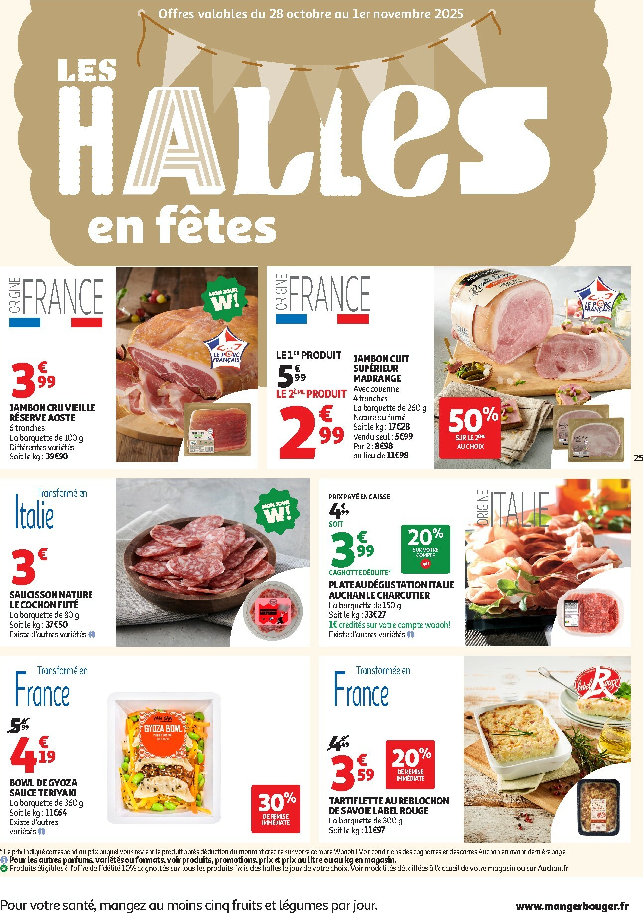 auchan - Catalogue Auchan Supermarché - C'est parti pour les 25 JOURS AUCHAN dans votre super valable du 28/10 au 08/11 - page: 25