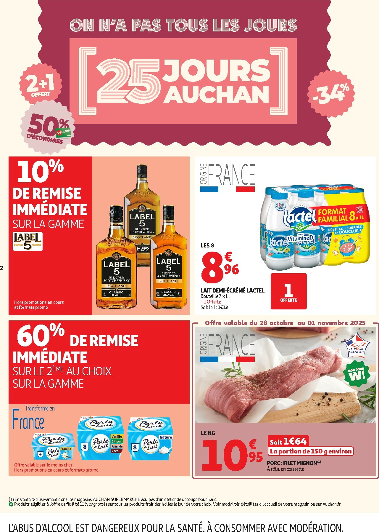 auchan - Catalogue Auchan Supermarché - C'est parti pour les 25 JOURS AUCHAN dans votre super valable du 28/10 au 08/11 - page: 2
