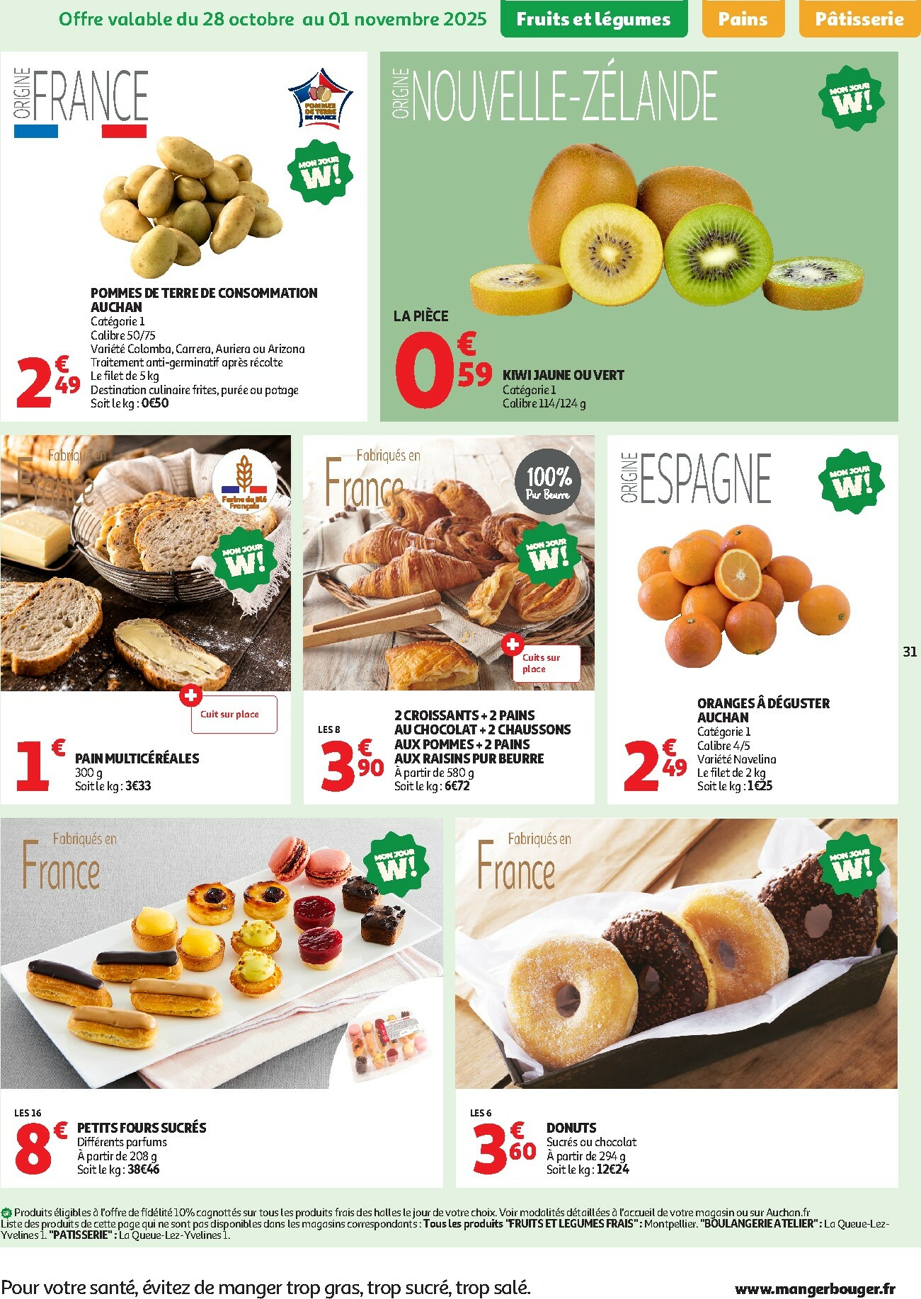 auchan - Catalogue Auchan Supermarché - C'est parti pour les 25 JOURS AUCHAN dans votre super valable du 28/10 au 08/11 - page: 31