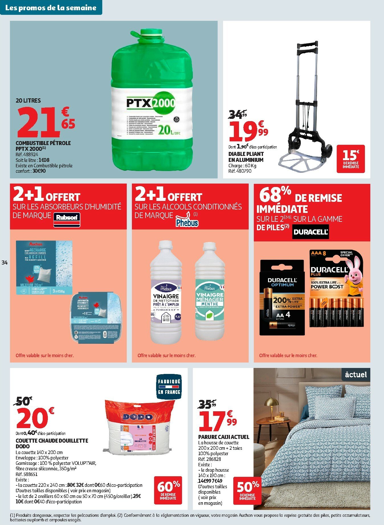 auchan - Catalogue Auchan Supermarché - C'est parti pour les 25 JOURS AUCHAN dans votre super valable du 28/10 au 08/11 - page: 34