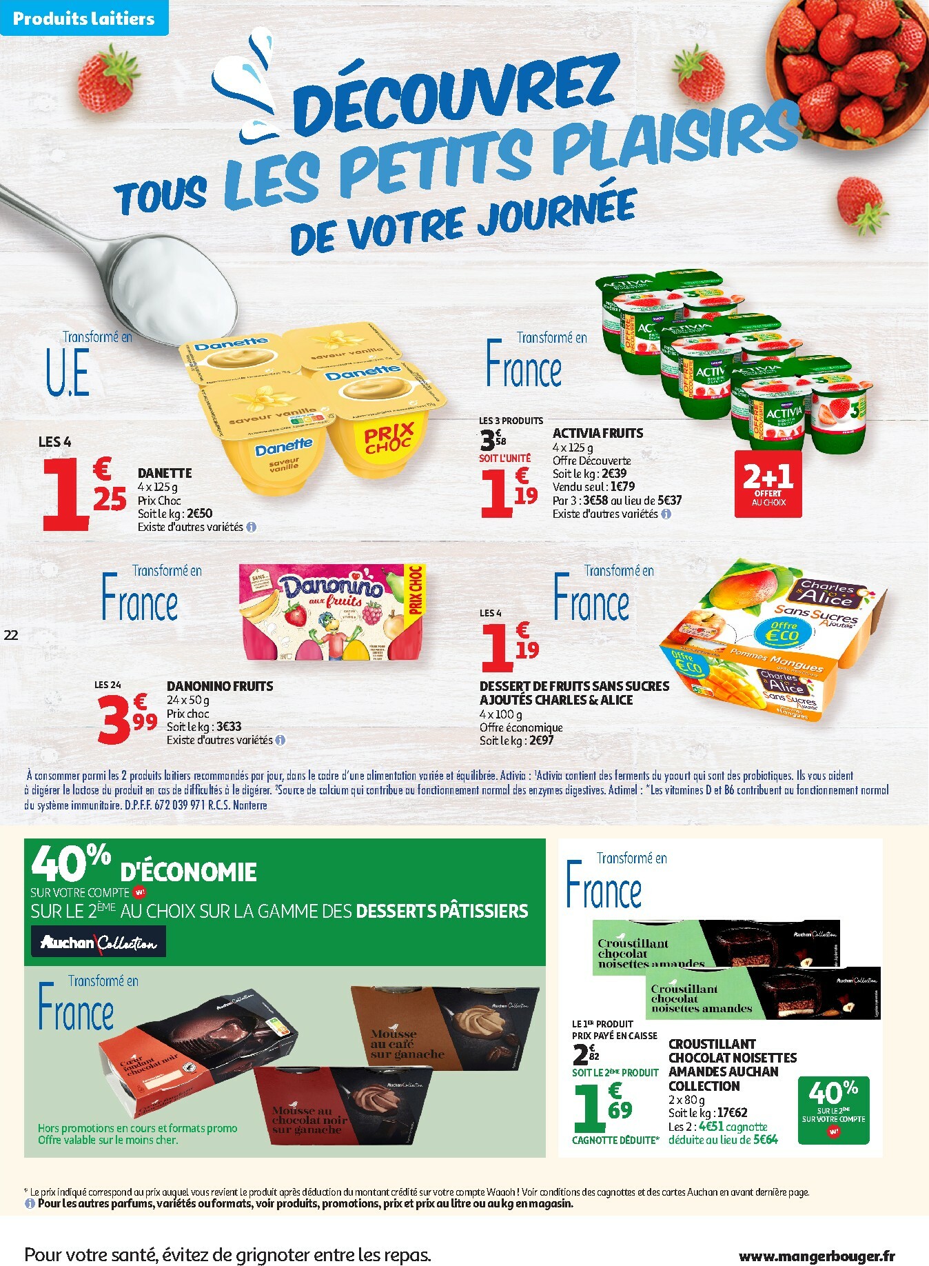 auchan - Catalogue Auchan Supermarché - C'est parti pour les 25 JOURS AUCHAN dans votre super valable du 28/10 au 08/11 - page: 22