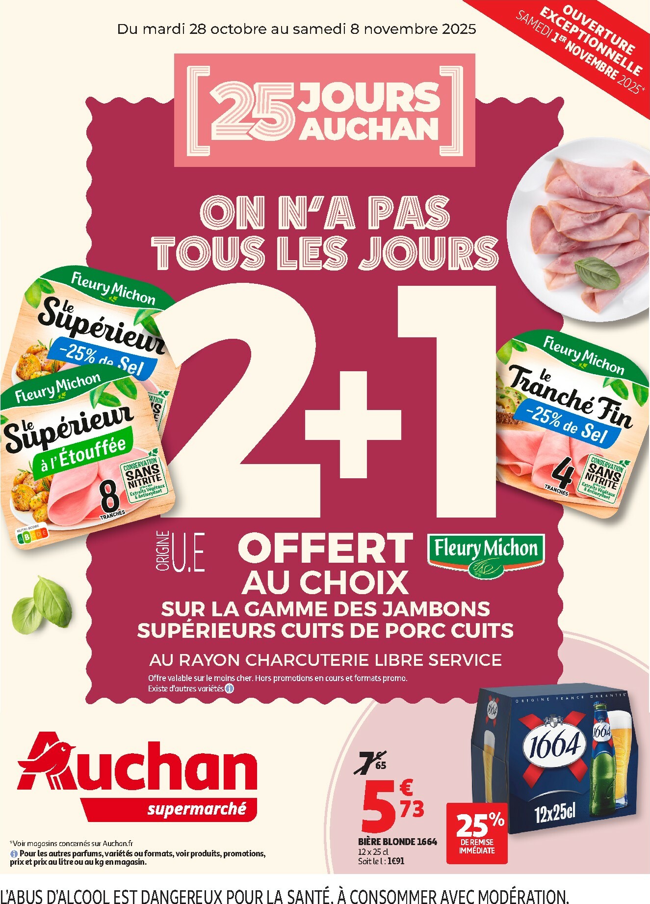 auchan - Catalogue Auchan Supermarché - C'est parti pour les 25 JOURS AUCHAN dans votre super valable du 28/10 au 08/11