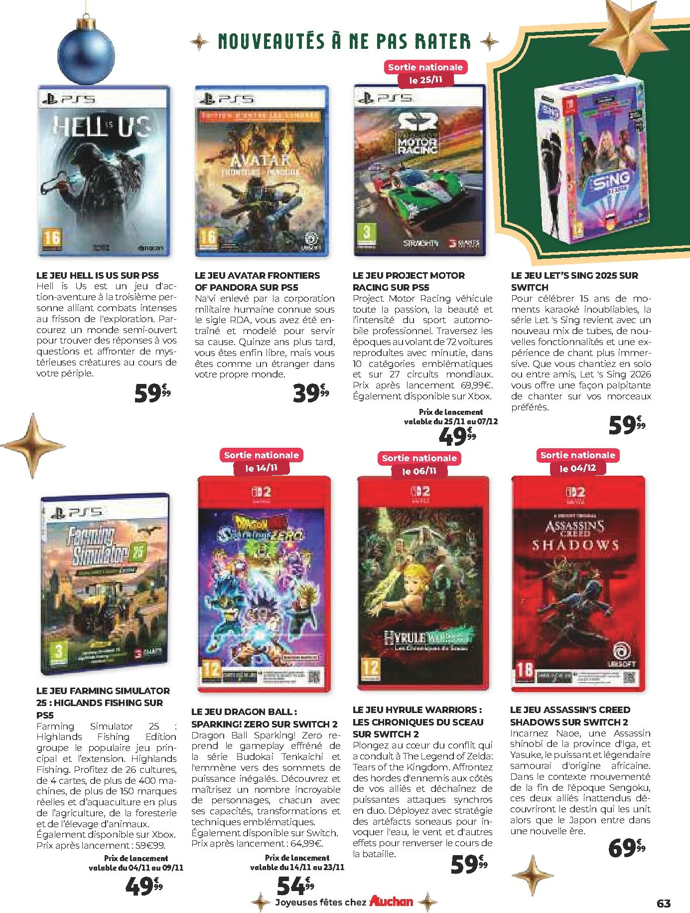 auchan - Catalogue Auchan - Un Noël d'histoires et d'émotions valable du 05/11 au 24/12 - page: 63