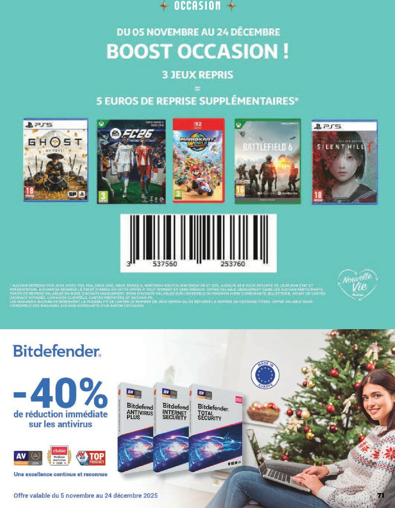 auchan - Catalogue Auchan - Un Noël d'histoires et d'émotions valable du 05/11 au 24/12 - page: 71