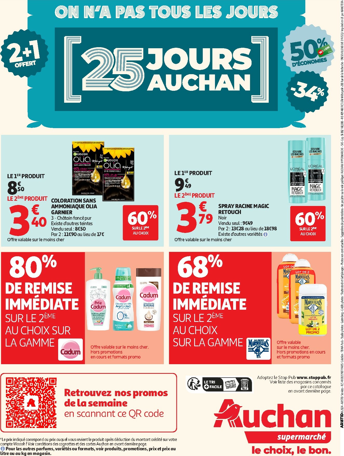 auchan - Catalogue Auchan Supermarché - 25 JOURS AUCHAN, ça continue dans votre super valable du 04/11 au 16/11 - page: 16