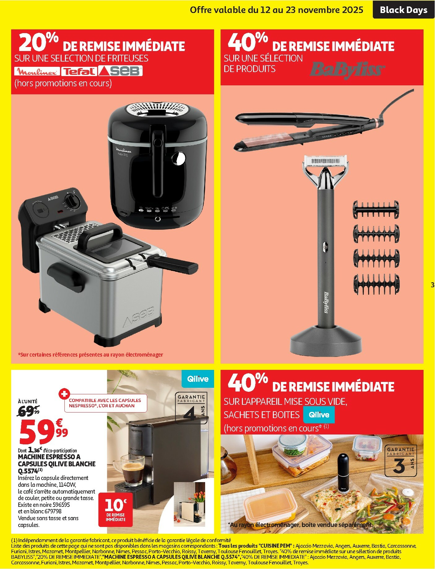 auchan - Catalogue Auchan - Les Black Days c'est parti ! valable du 04/11 au 23/11 - page: 3