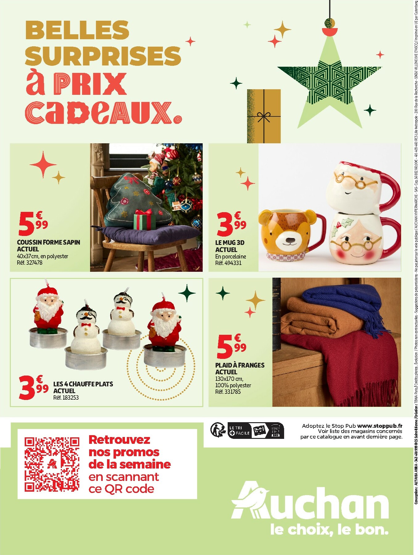 auchan - Catalogue Auchan - Bon Noël et Bonnes Affaires : Sélection déco valable du 12/11 au 24/12 - page: 36